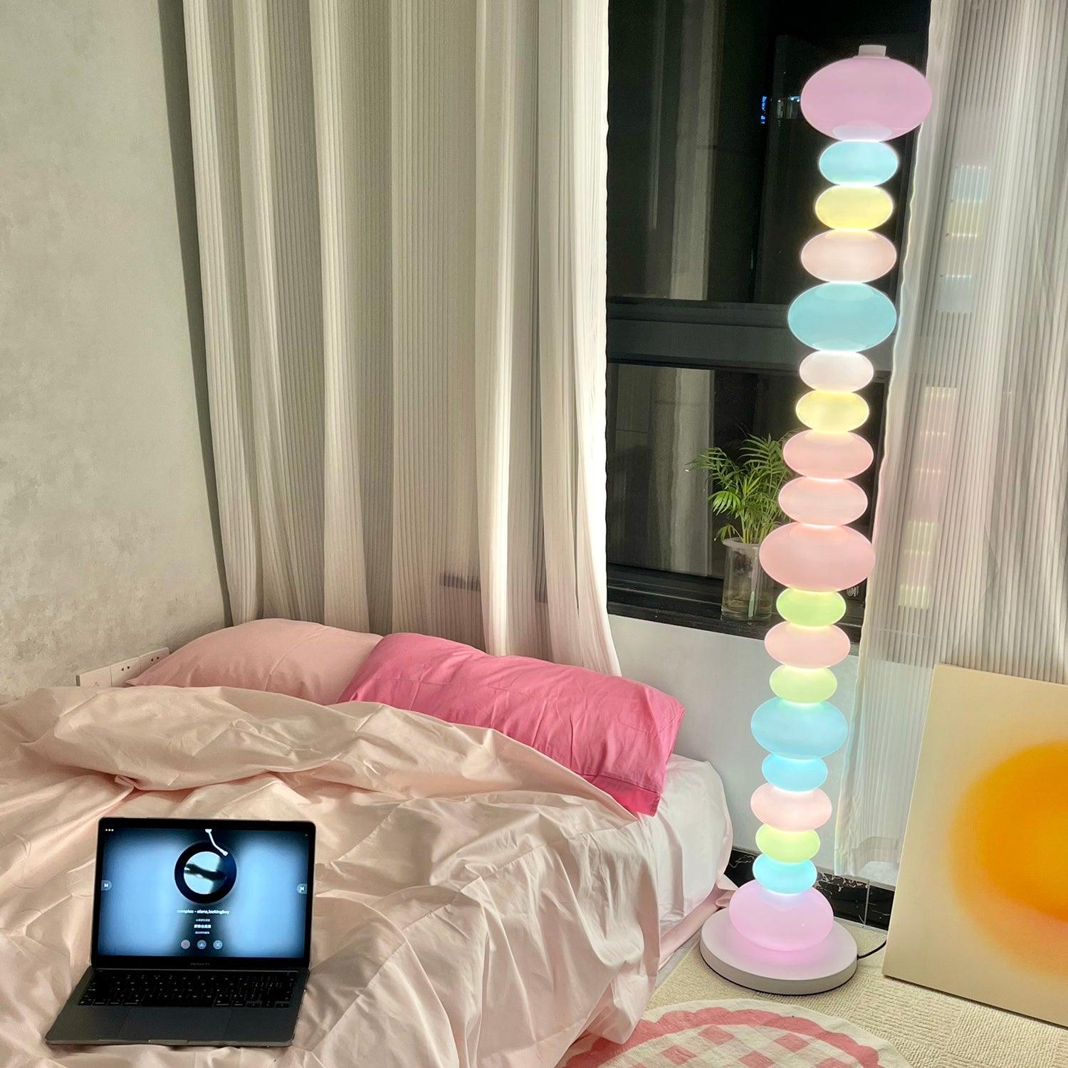 Modern Candy Floor Lamp - Adjustable Brightness LED Standing Light for Living Room, Bedroom, Office - Warm White & Cool White Light Modes - Perfect for Reading, Relaxing, and Creating Ambiance