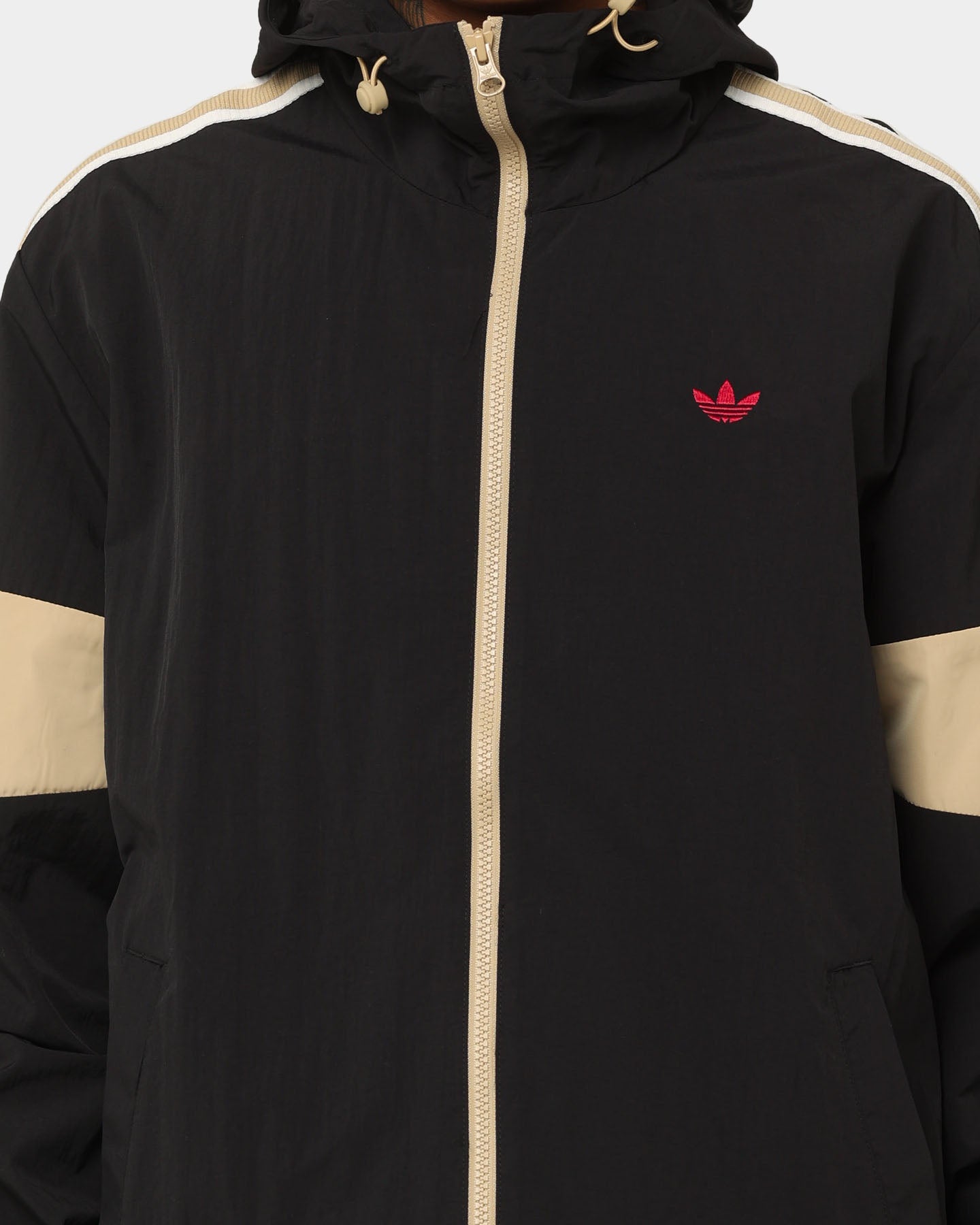 Adidas Men's MC Windbreaker Jacket - Lightweight Water-Resistant Black Running Jacket for Outdoor Sports & Casual Wear