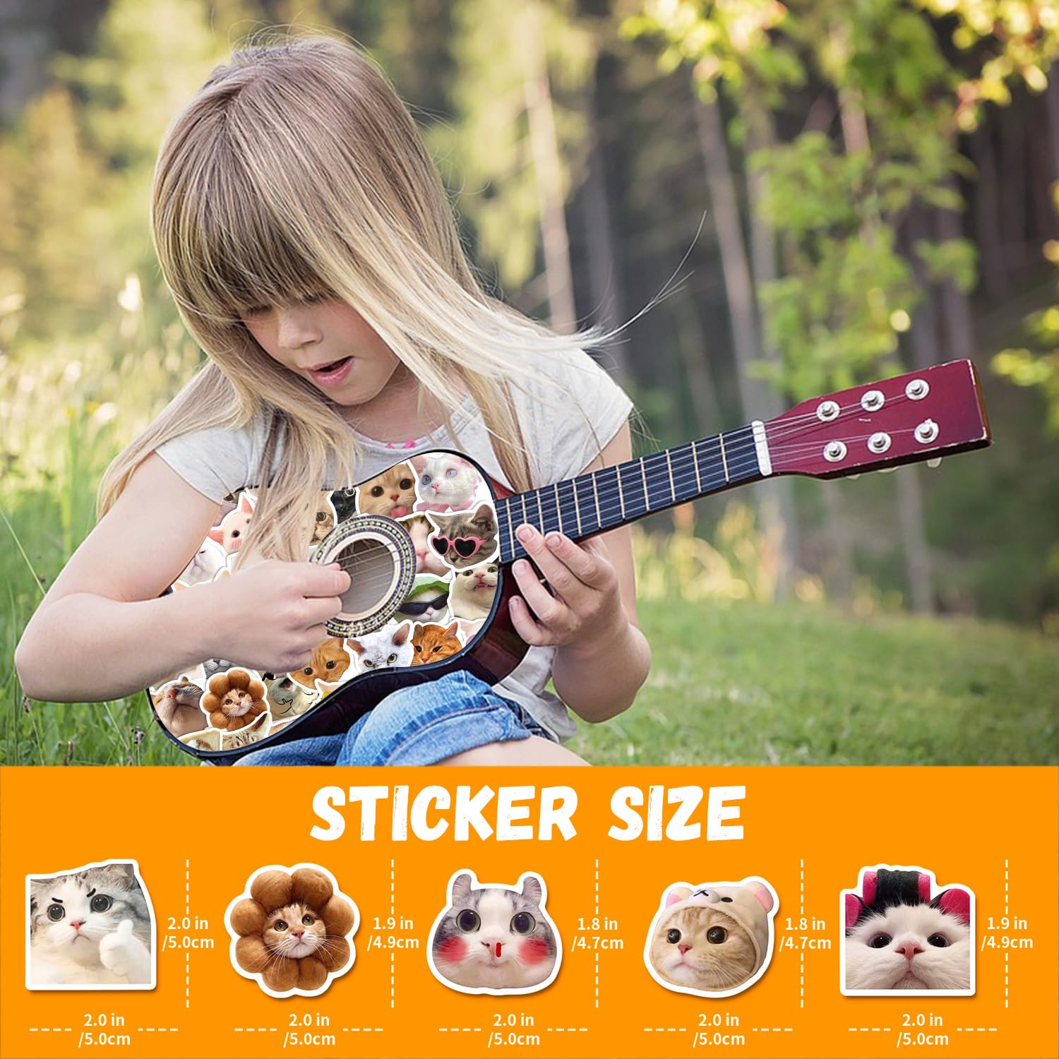 100 Pcs Waterproof Vinyl Cat Stickers for Kids - Cute Decals for Water Bottles, Laptops, Phones & Skateboards - Fun Stickers for Boys, Girls & Teens - Perfect for School, DIY Projects & Gift Giving