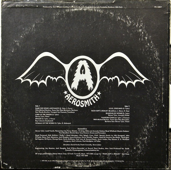 Aerosmith - Get Your Wings Vinyl LP Album (Reissue, VG+ Condition) | Classic Rock Music for Collectors & Home Listening