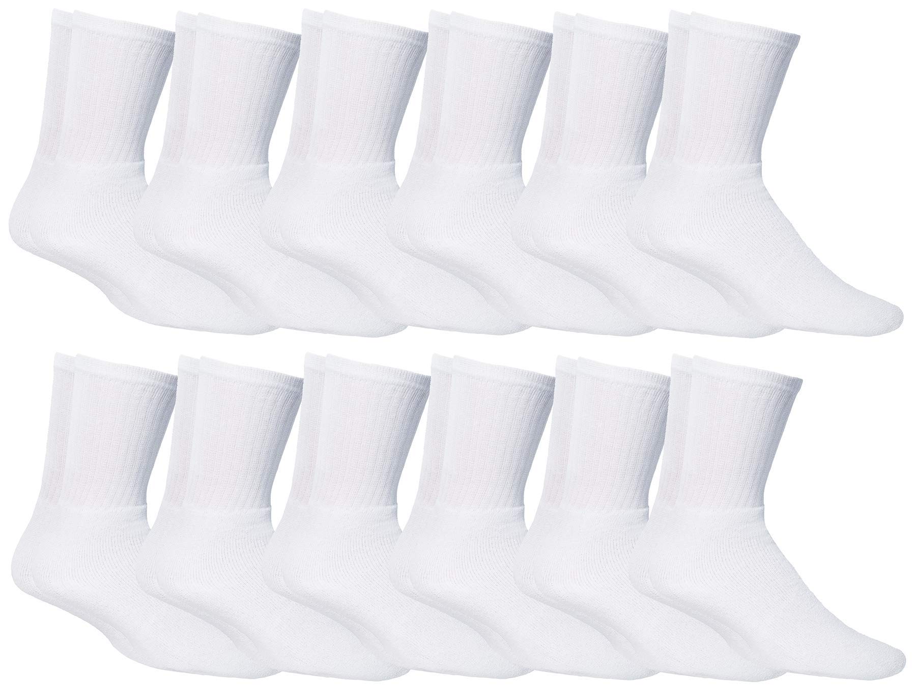72 Pairs Bulk Lightweight Cotton Crew Socks for Men & Women - Soft Breathable Everyday Socks, Wholesale Pack for Donations, Gifts or Family Use - Perfect for Work, Gym, Travel and Daily Comfort