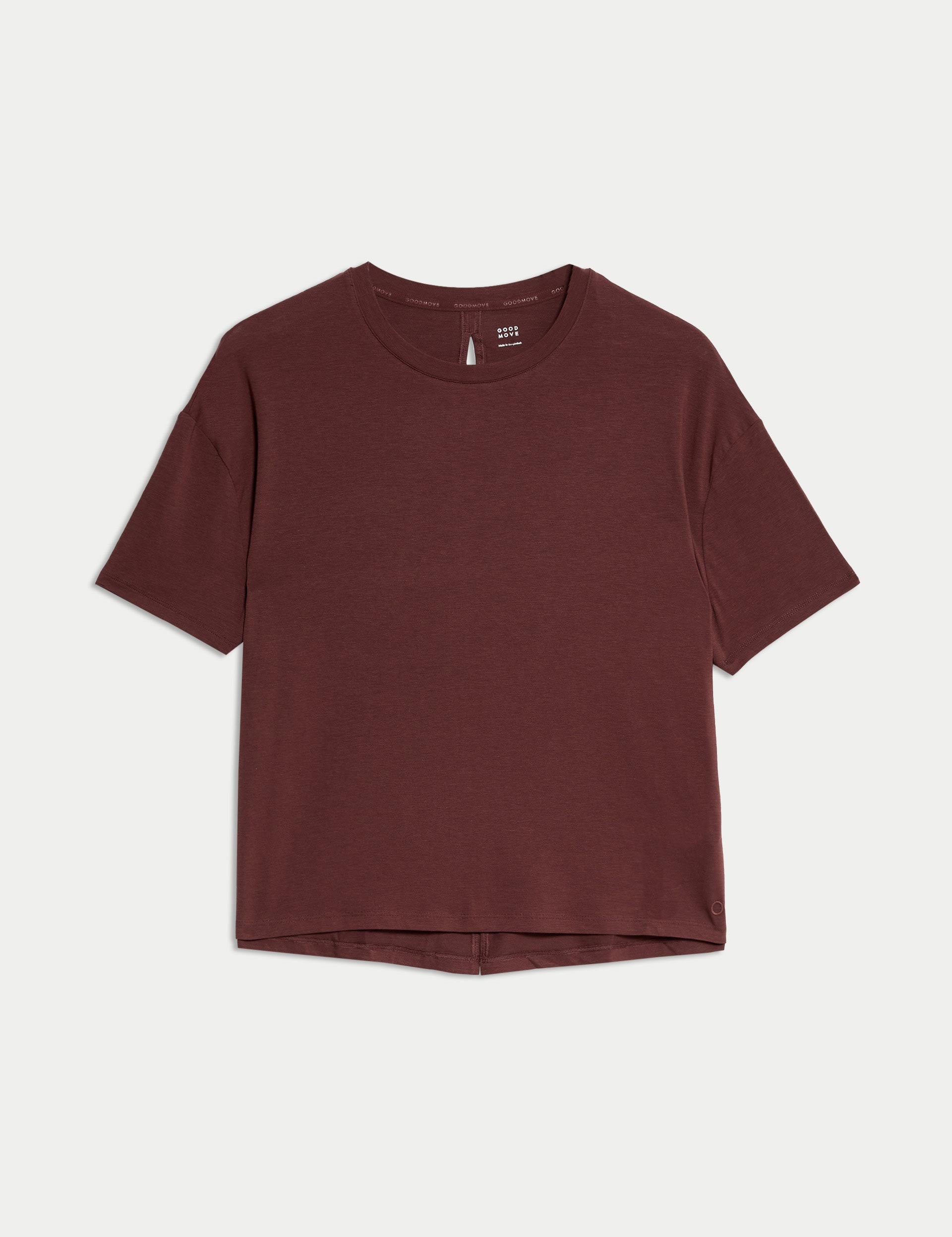 Breathable Modal Blend Lightweight Tie Back T-Shirt for Women - Dark Taupe | Casual Summer Top for Outfits & Layering