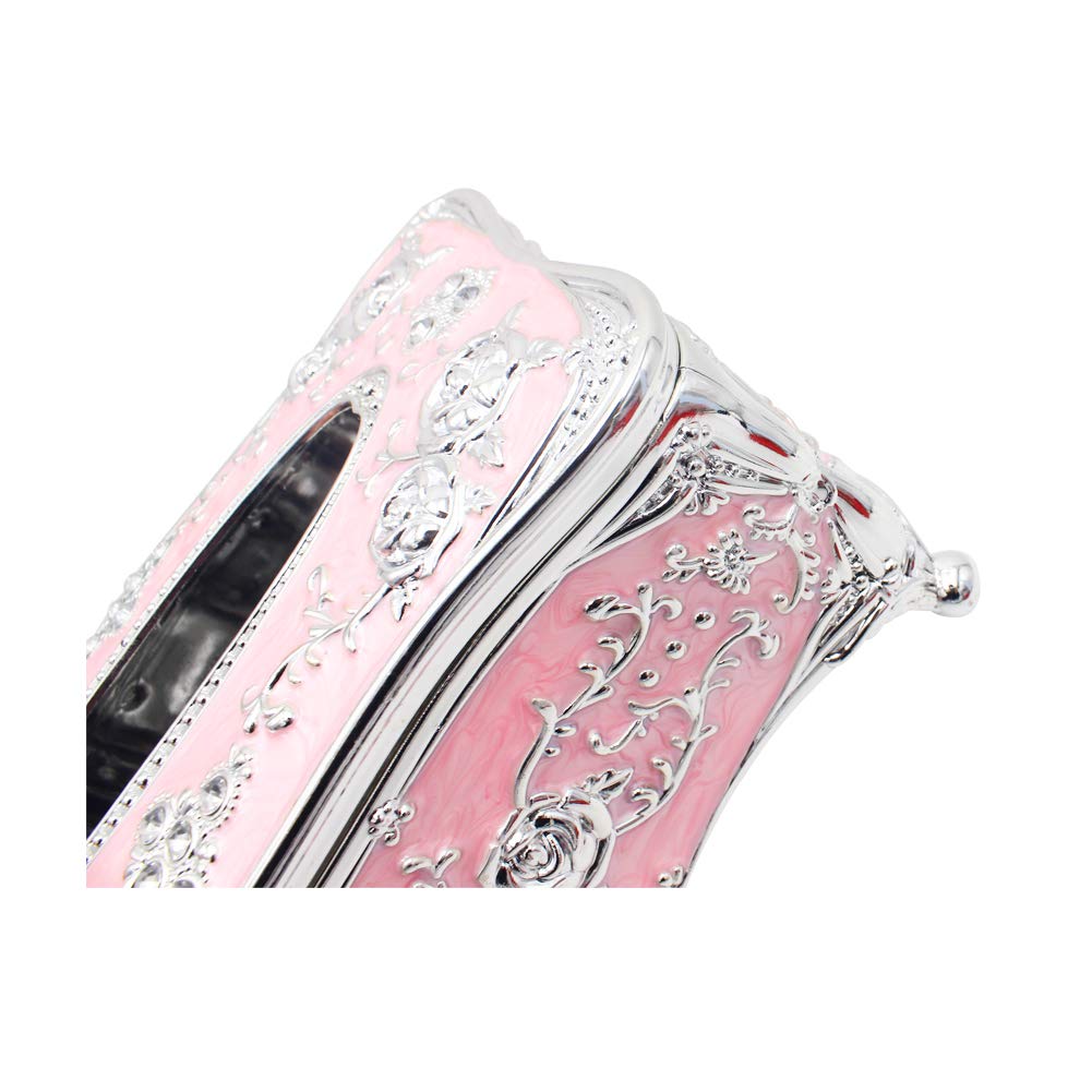 Pink Rectangular Tissue Box Cover - Stylish Tissue Holder for Bathroom Vanity, Bedroom Dresser & Office Desk | Perfect for Home Decor & Organization