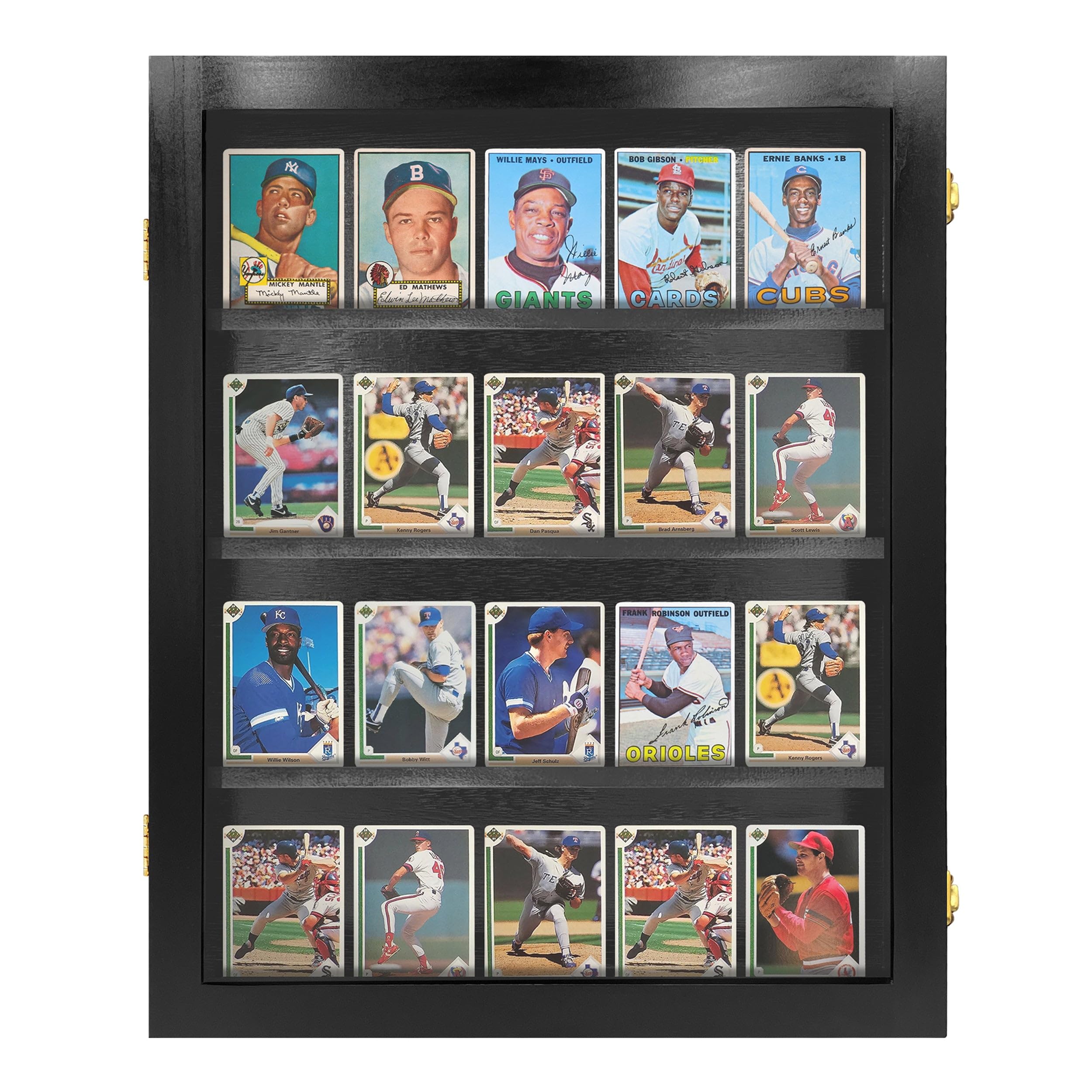 Baseball Card Display Case - Lockable Sports Card Frame for 20 Ungraded Trading Cards - Perfect for Collectors, Showcases & Home Decor