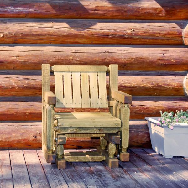 Homestead Single Seat Glider - Comfortable Patio Swing Chair for Outdoor Relaxation - Perfect for Porch, Garden, and Backyard Lounging