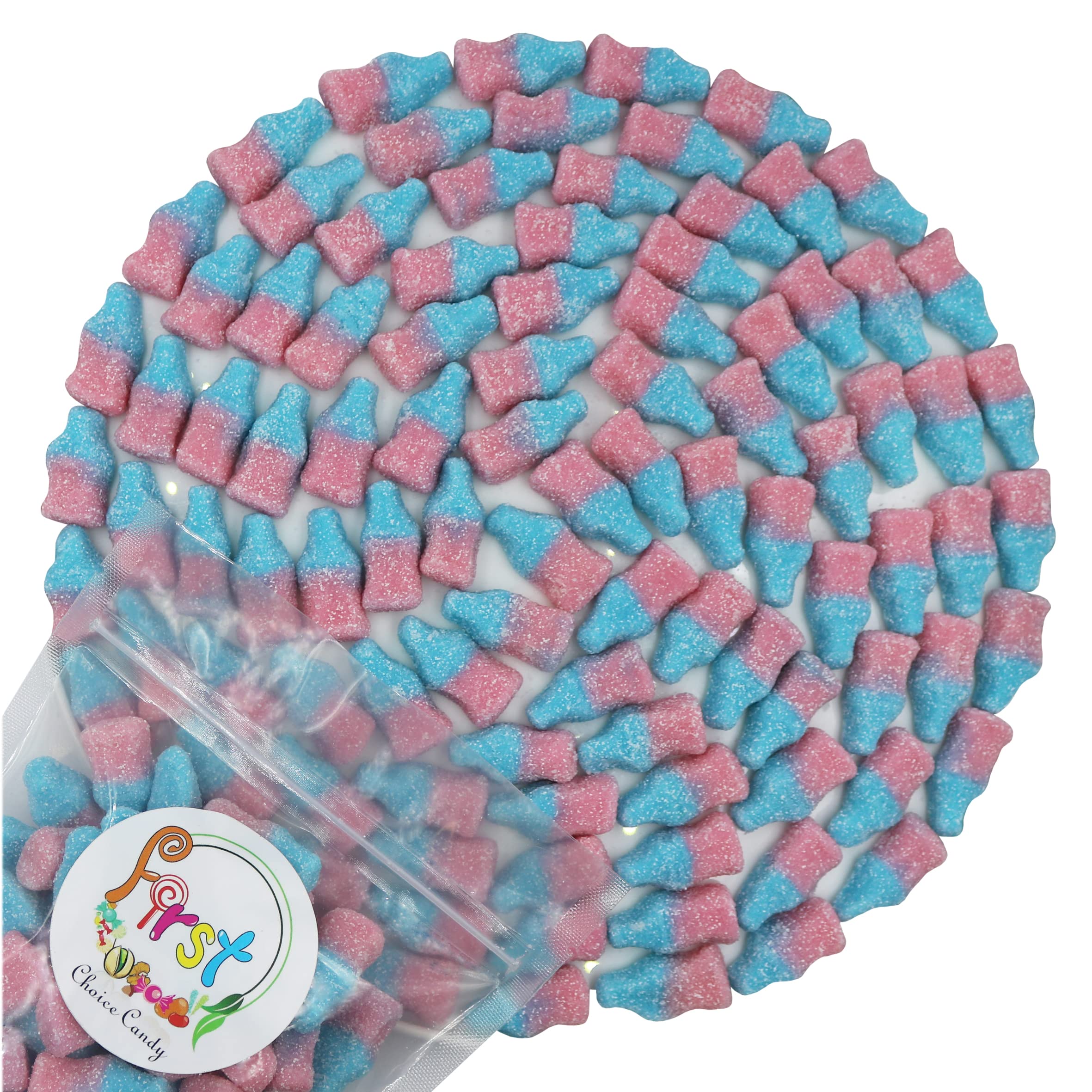 FirstChoiceCandy Sour Mini Gummy Soda Bottles - Bubble Gum Flavor - 2 Pound Bulk Candy - Perfect for Birthday Parties, Halloween Treats & Candy Buffets