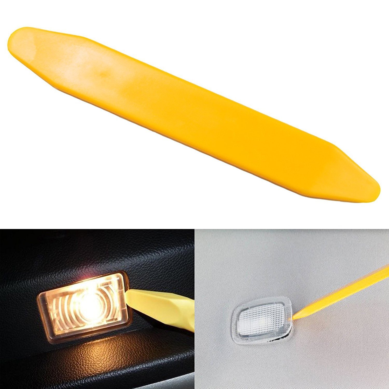 Xotic Tech 1-Piece Plastic Pry Tool for LED Interior Lights & License Plate Lights - Easy Removal & Installation of Lamp Covers - Perfect for Car Maintenance & DIY Auto Repair