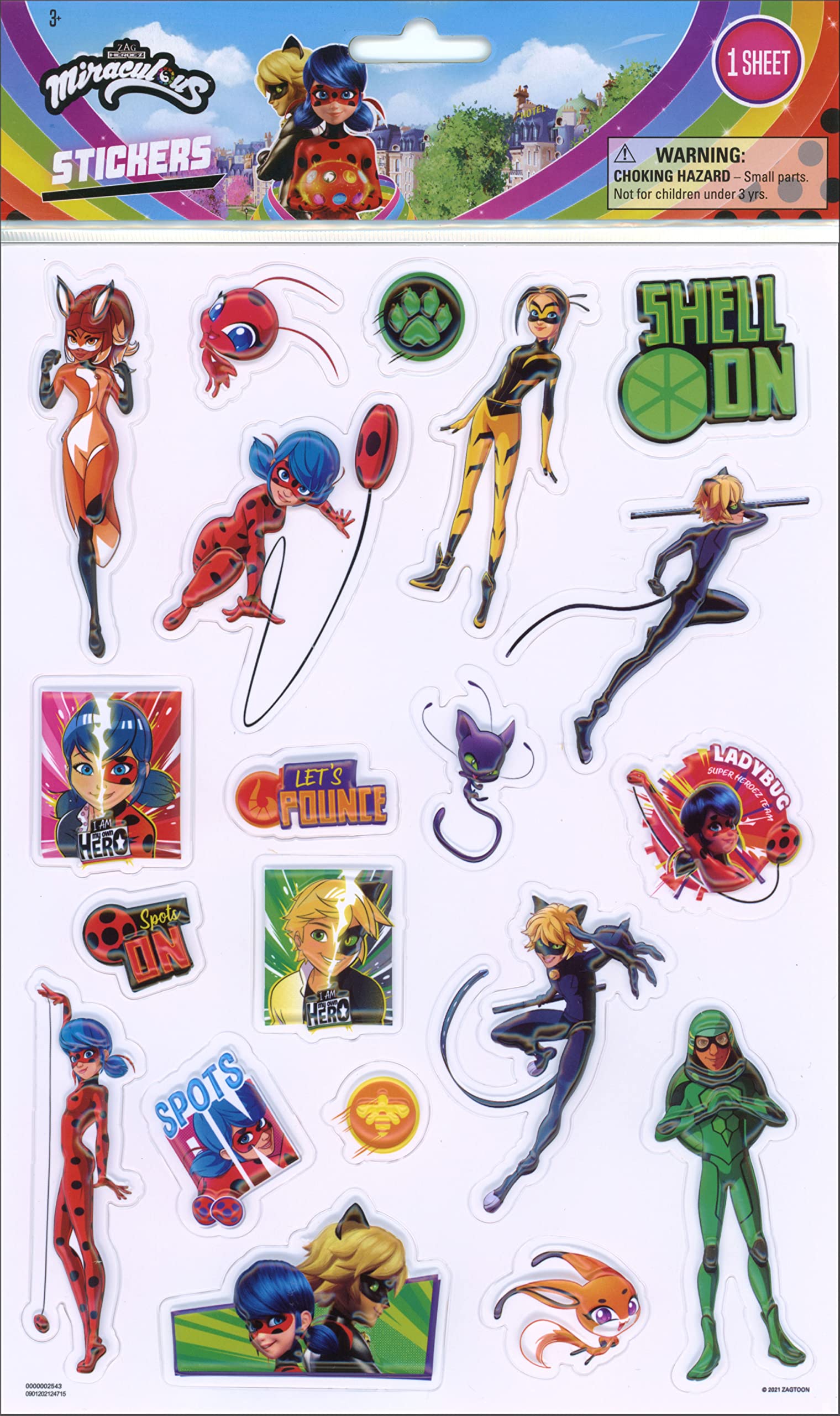 Miraculous Ladybug and Cat Noir Activity Bundle - Stickers, Raised Stickers & 2-Sided Door Hanger for Kids | Perfect for Birthday Parties, School Projects & Room Decor
