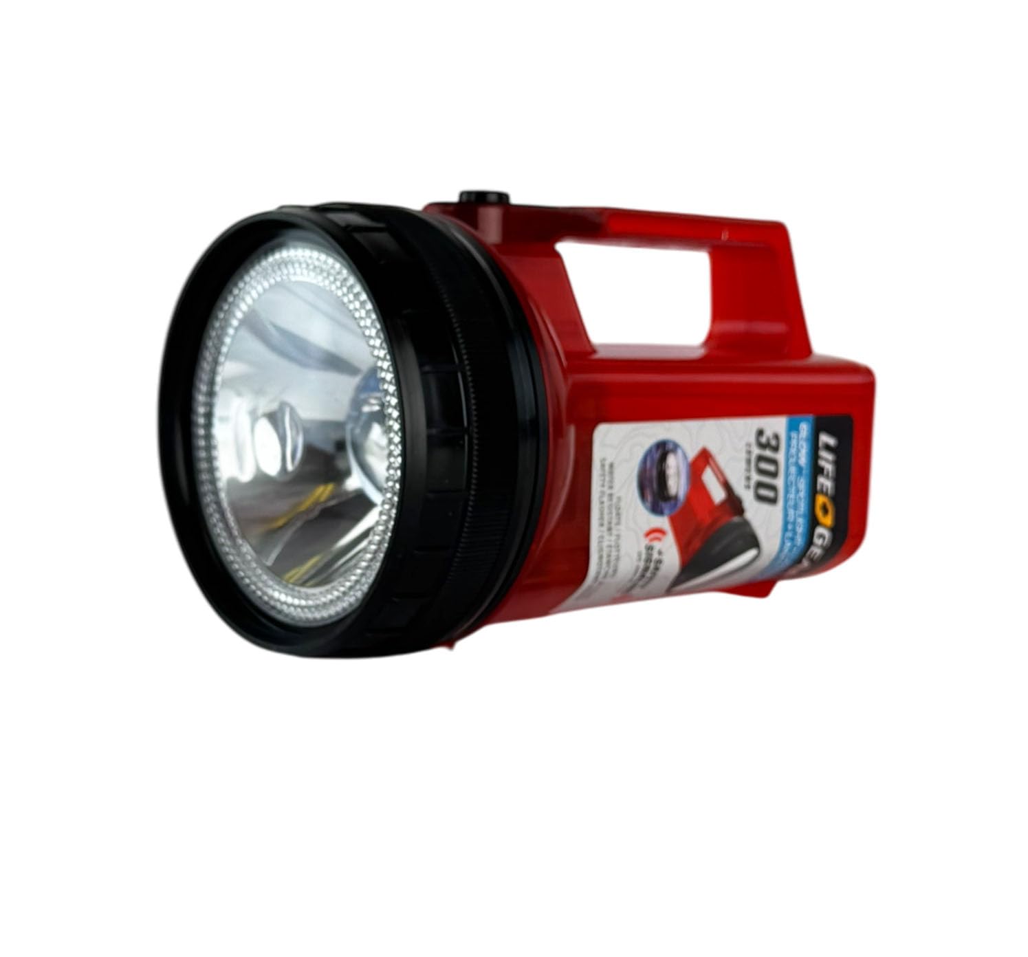 Life Gear LG114 LED Glow Spotlight with Storage Compartment - Red Portable Spotlight for Camping, Emergency, Power Outages & Outdoor Adventures