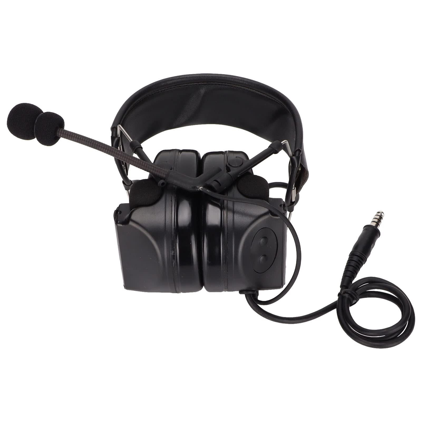 Gaeirt Military Headset - Dustproof Noise Cancelling PTT Headphones with Tensile Wire for 3.5mm Cellphone (Black) - Perfect for Tactical Communication, Outdoor Adventures & Mobile Gaming