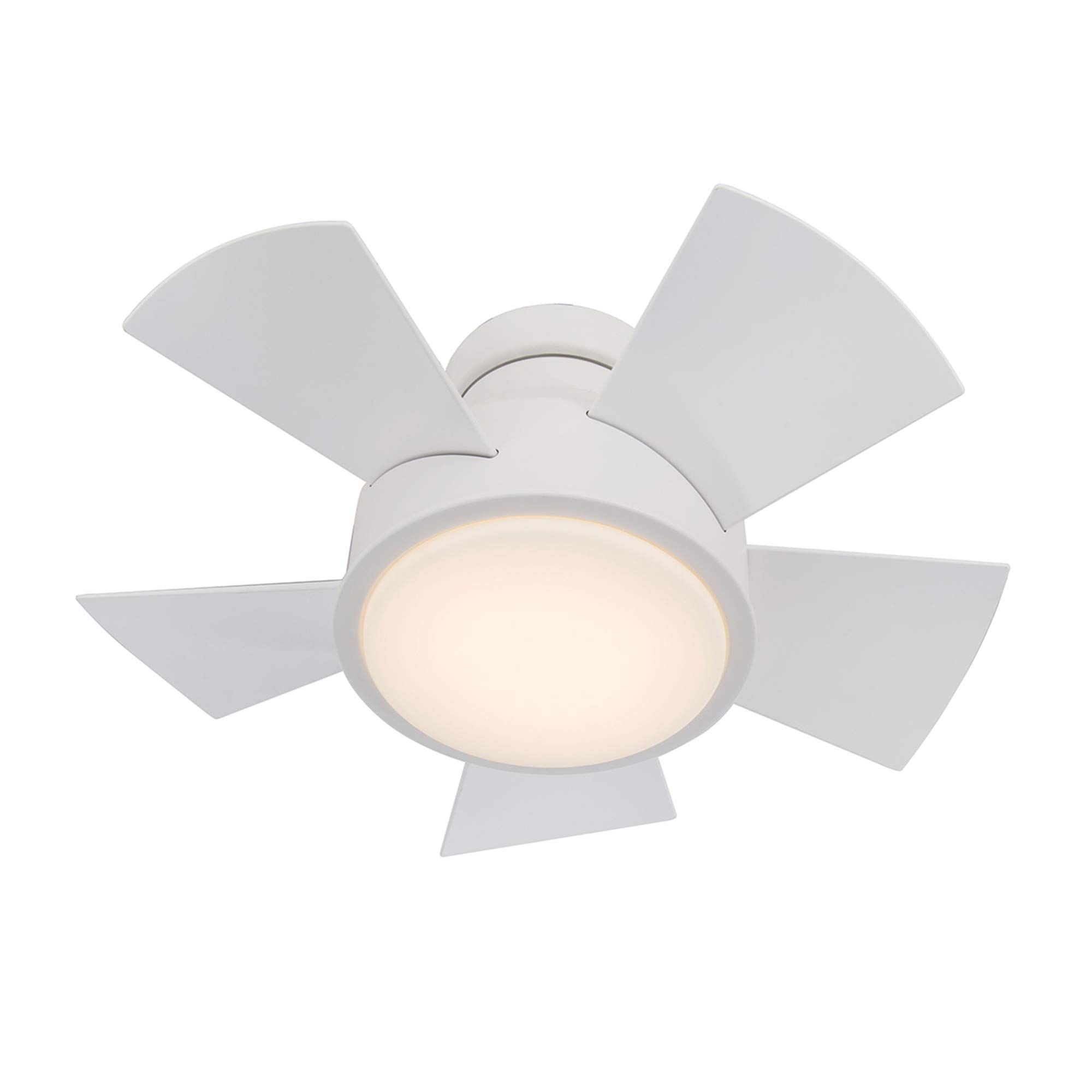 Vox Smart 26in Matte White 5-Blade Ceiling Fan with 2700K LED Light Kit & Remote Control, Compatible with Alexa, Google Assistant, Samsung Things, iOS & Android App – Perfect for Living Rooms, Bedrooms, and Patios