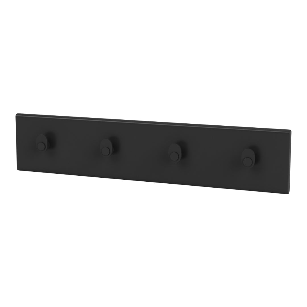 K812 Wall Mounted Coat Rack with 4 Hooks - Space Saving Entryway Organizer for Hats, Jackets & Bags
