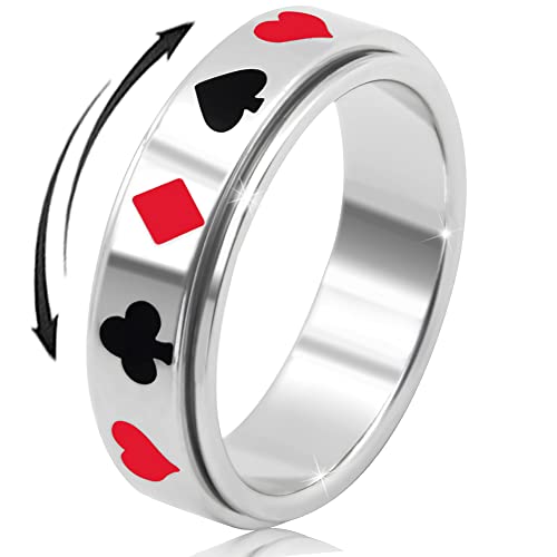 Anti-Anxiety Fidget Spinner Ring for Adults - Titanium Stainless Steel Stress Relief Ring for Women & Men | Perfect for Office, Travel and Anxiety Management