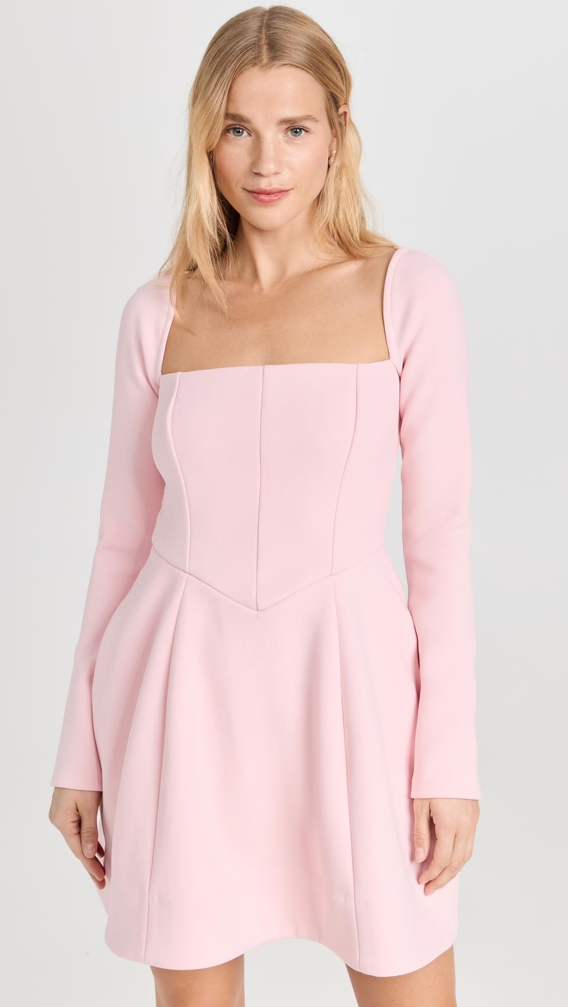 STAUD Women's Belinda Dress - Elegant Flowy Midi Dress with V-Neck & Puff Sleeves | Perfect for Weddings, Parties & Summer Outfits