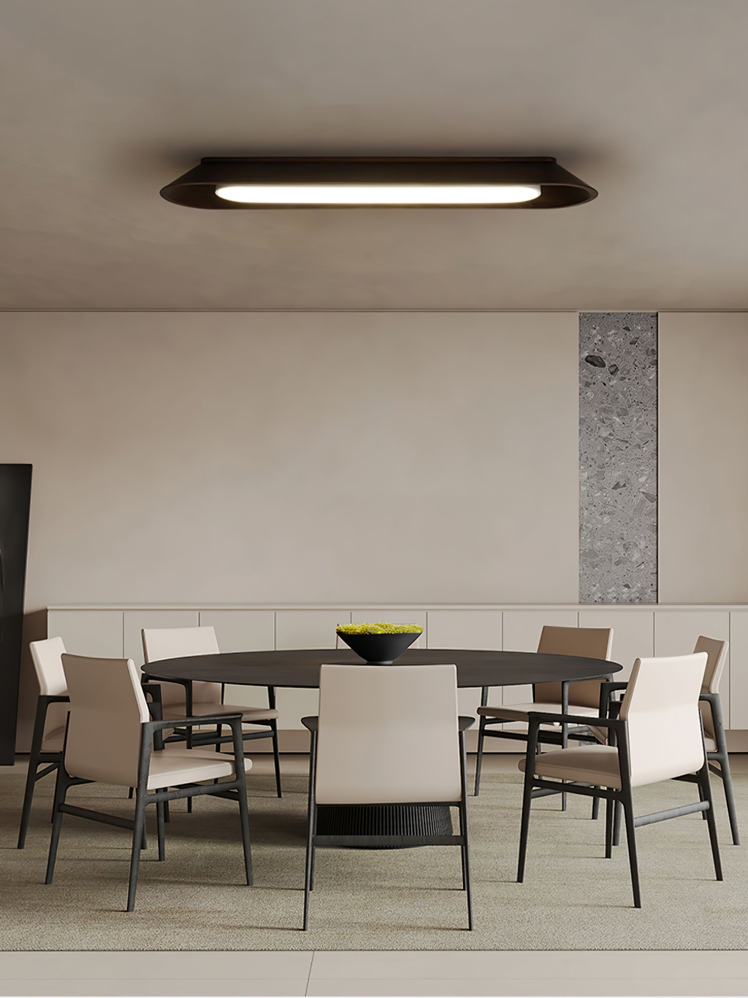 Modern Channel Ceiling Lamp - Dimmable LED Flush Mount Light Fixture for Bedroom, Living Room, Kitchen | Energy Efficient Home Lighting Solution