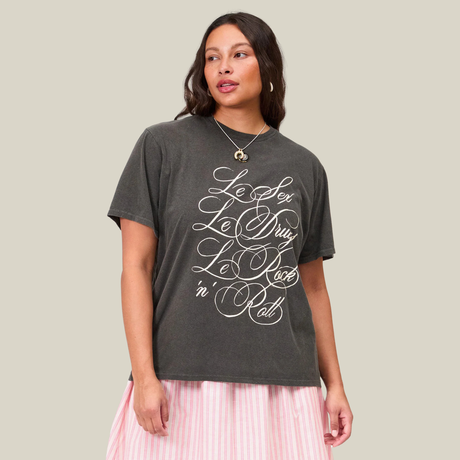 Original Le Sex Graphic T-Shirt for Men & Women - Vintage Faded Black Cotton Tee - Casual Streetwear, Music Festival & Everyday Outfit