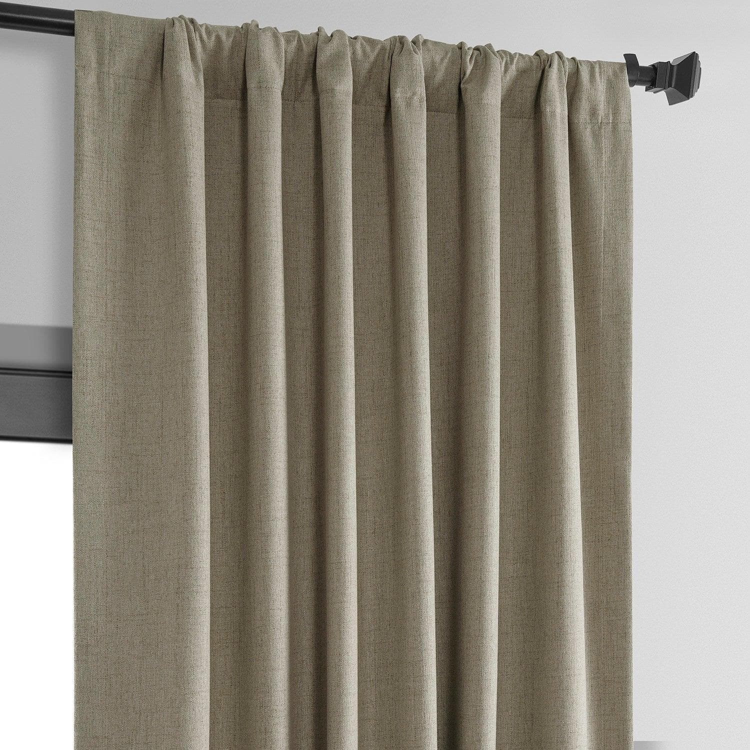 Thermal Insulated Blackout Curtains in Warm Taupe - Linen Weave Design for Energy Efficiency & Light Blocking - Perfect for Bedrooms, Living Rooms & Home Theater