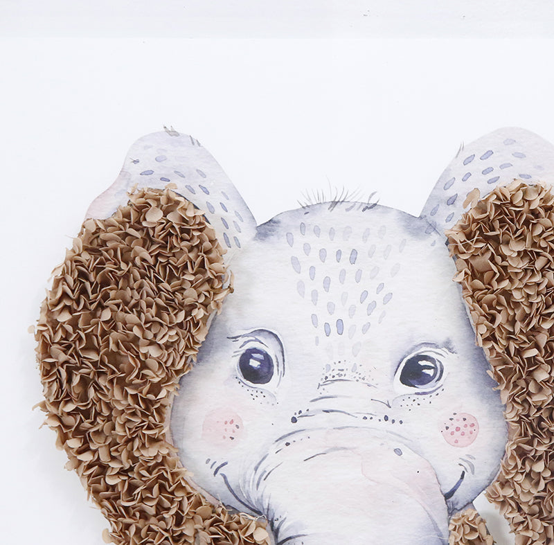 Elephant 3D Wall Art Decor - 50x50cm Modern Home Decor for Living Room, Bedroom & Office - CHOA2004A