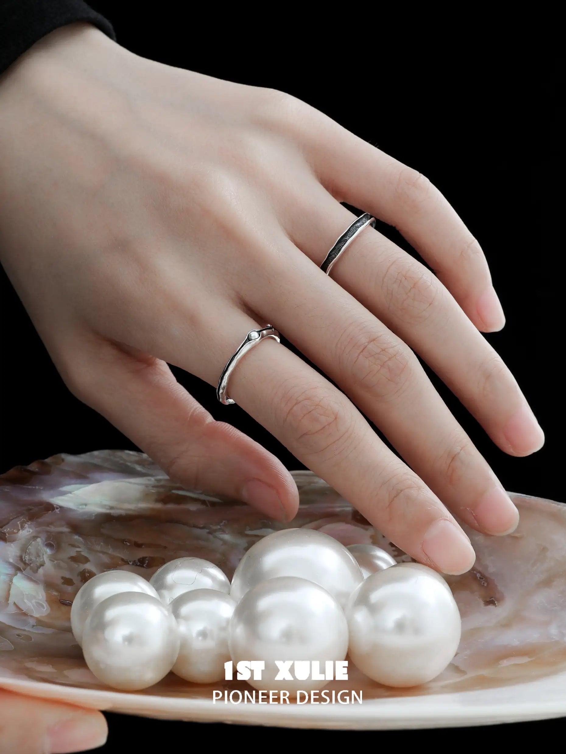 Tears of Mermaid S925 Sterling Silver Vintage Style Thin Ring for Women - Elegant Dainty Jewelry Gift for Birthday, Anniversary & Special Occasions