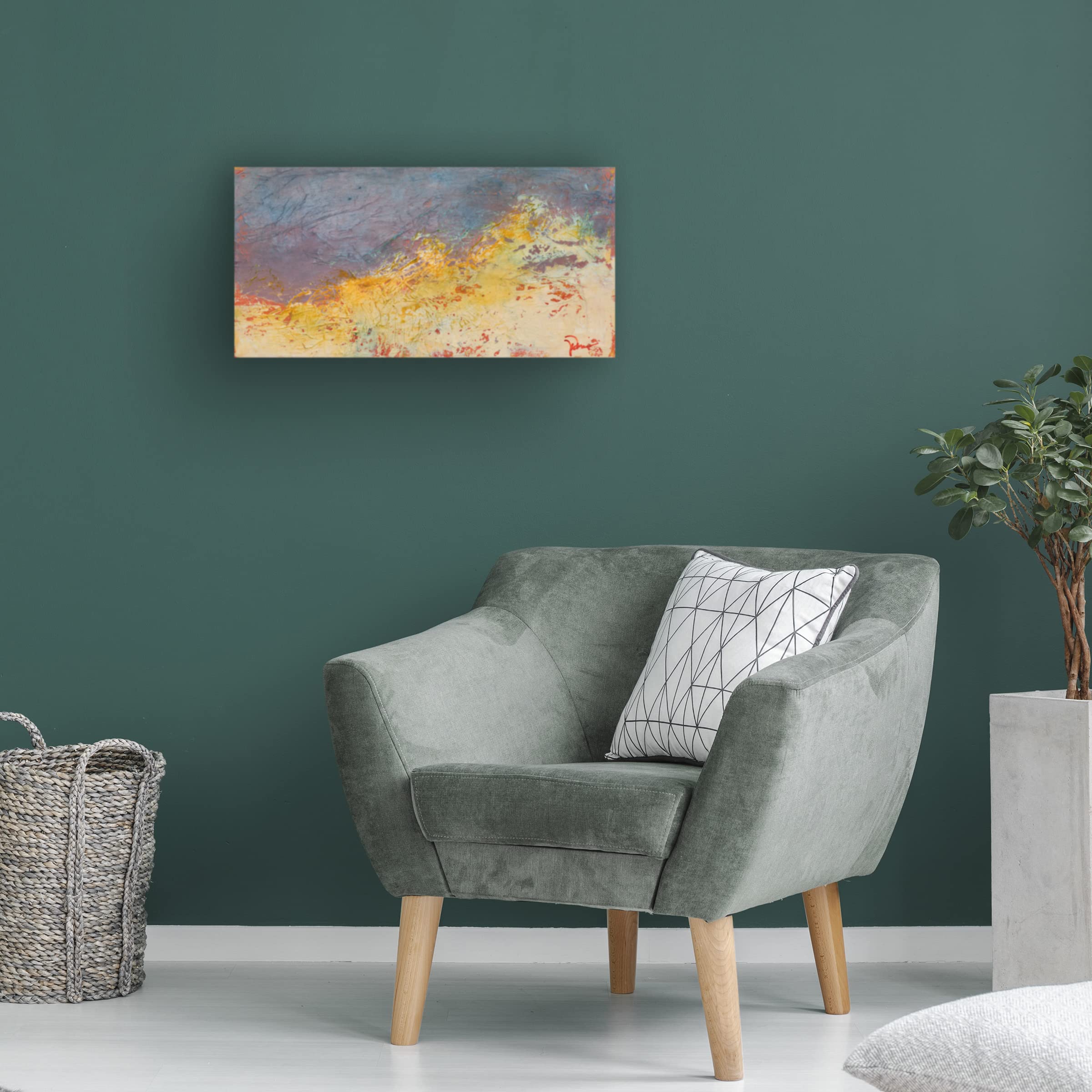 Trademark Fine Art 'Aerial' Canvas Wall Art by Patrick Dennis - Stunning Landscape Painting for Living Room, Bedroom & Office Decor