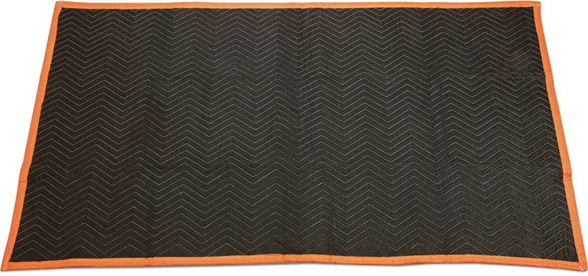 Simpli-Magic Heavy Duty Padded Moving Blankets (24 Pack) - Black/Orange - Furniture Protection Blankets for Moving, Packing & Storage | Durable Moving Supplies for Home & Office