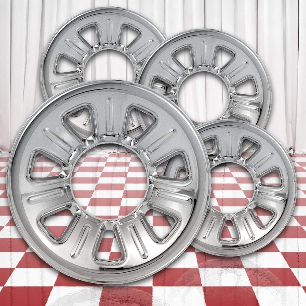 Brighter Design Chrome 15 Inch Wheel Skin Overlays for 2000-2011 Ford Ranger | Upgrade Truck Wheels for Off-Road & Street Driving