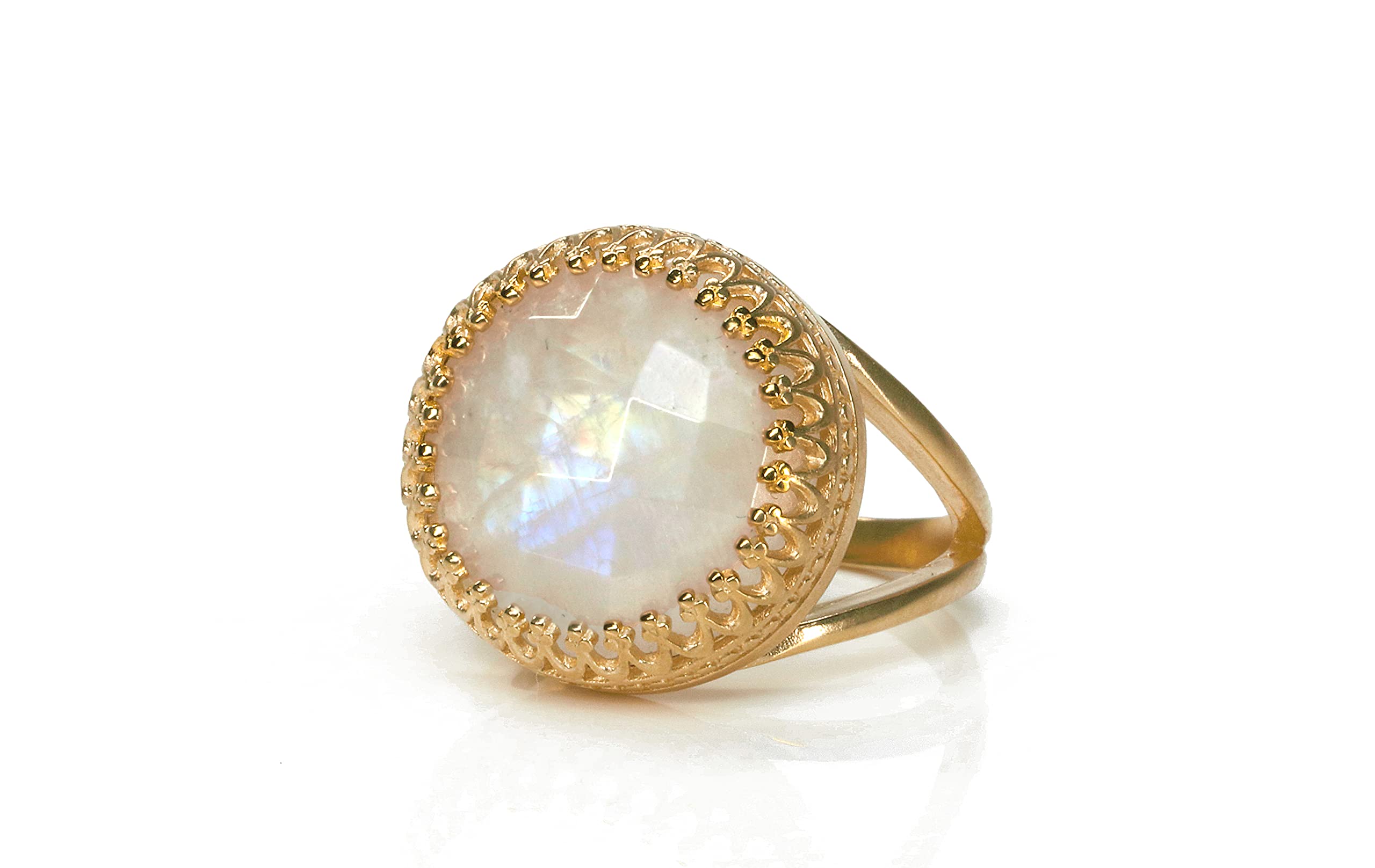 Moonstone Rose Gold Ring for Women - Elegant Birthstone Jewelry for Gifts & Parties