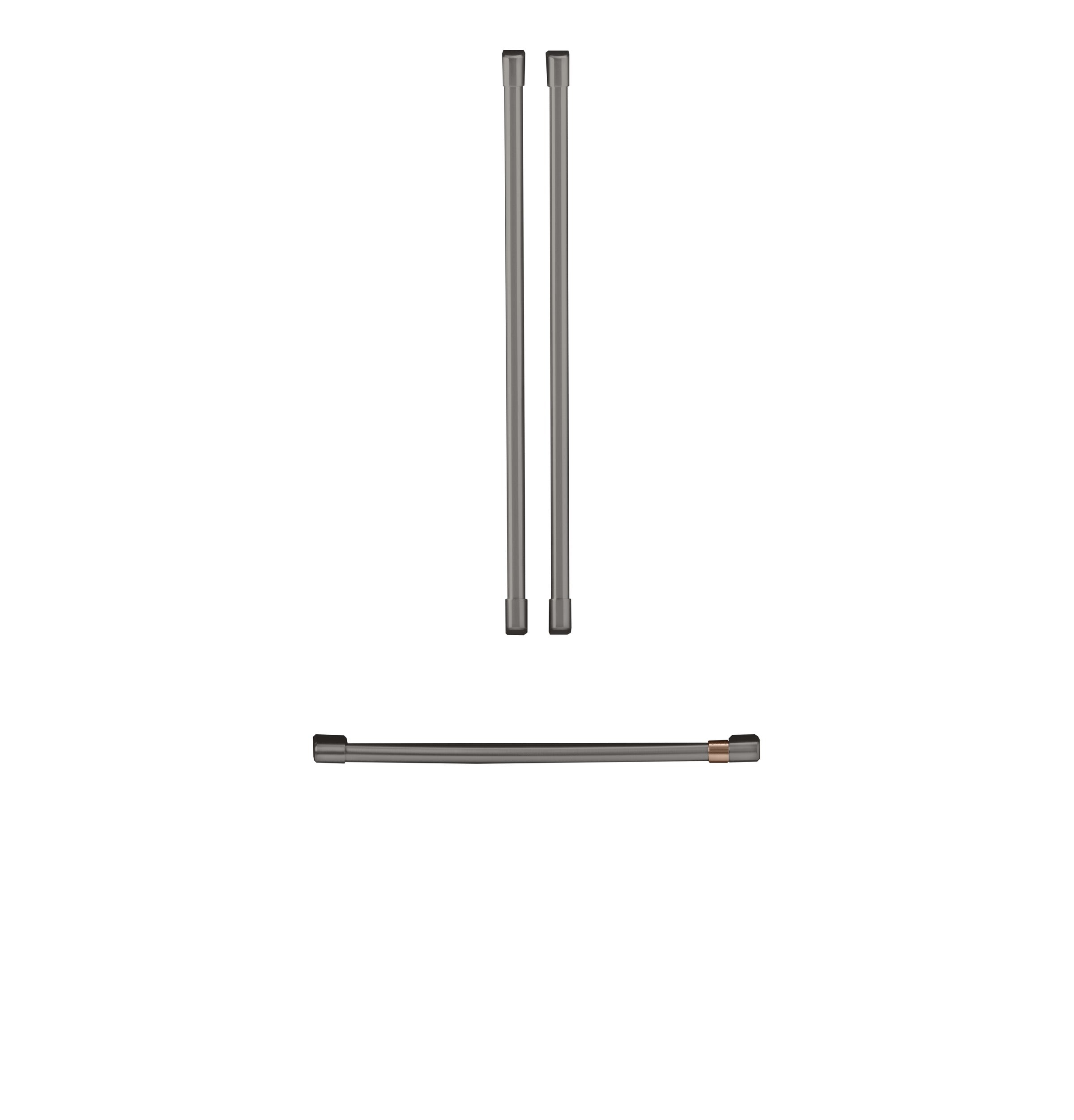 Stainless Steel Café Brushed Black French Door Refrigerator Handle Kit CXMA3H3PNBT - Perfect for Kitchen Remodeling & Appliance Upgrades