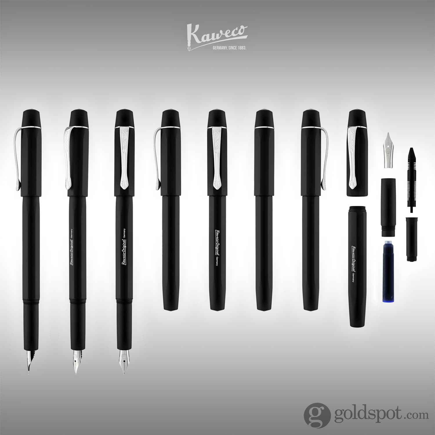 Kaweco Original Fountain Pen - Classic Black Fountain Pen for Writing, Calligraphy & Collecting - Premium German Design for Everyday Use, Gifts & Office