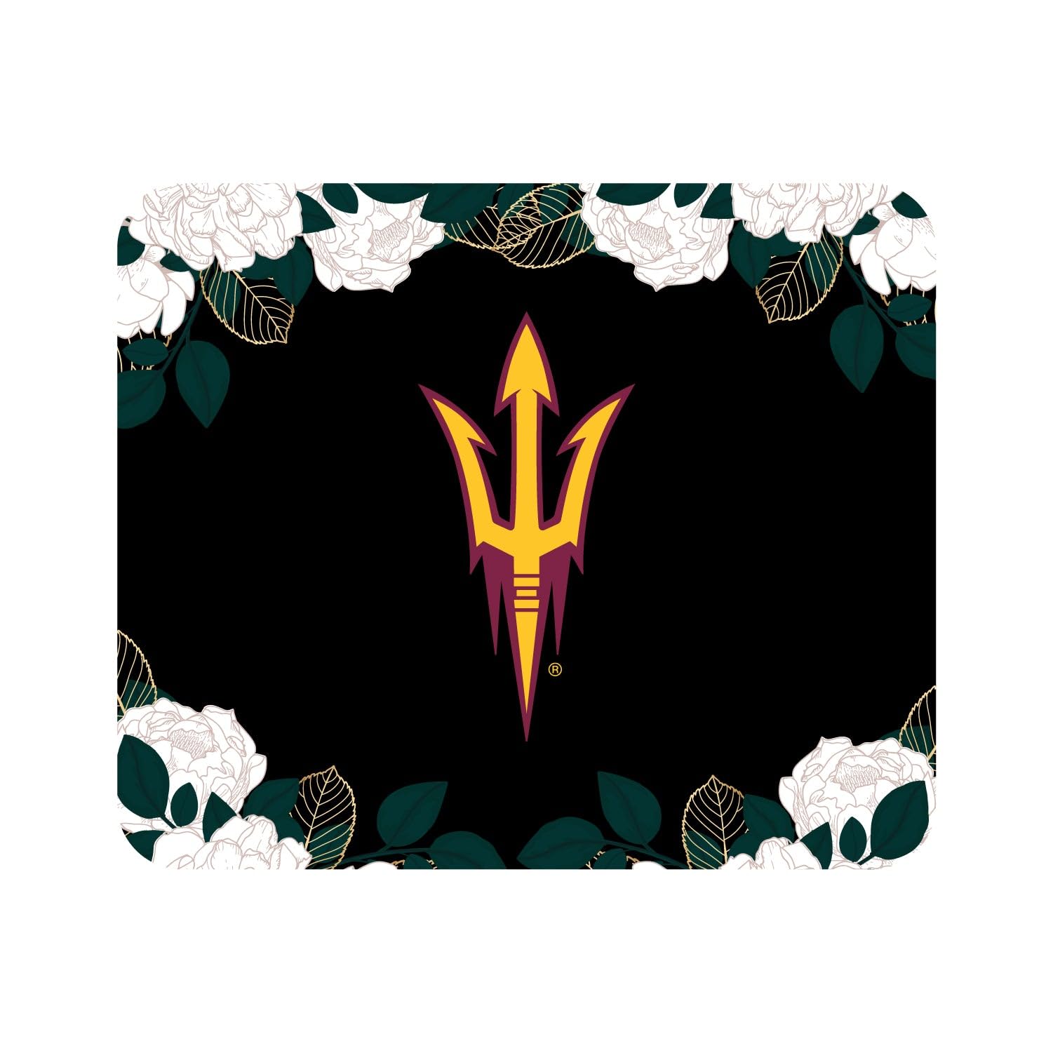 Arizona State University Mouse Pad - Non-Slip Fabric Gaming & Office Desk Mat with Floral White Design for PC, Laptop, Work & Study