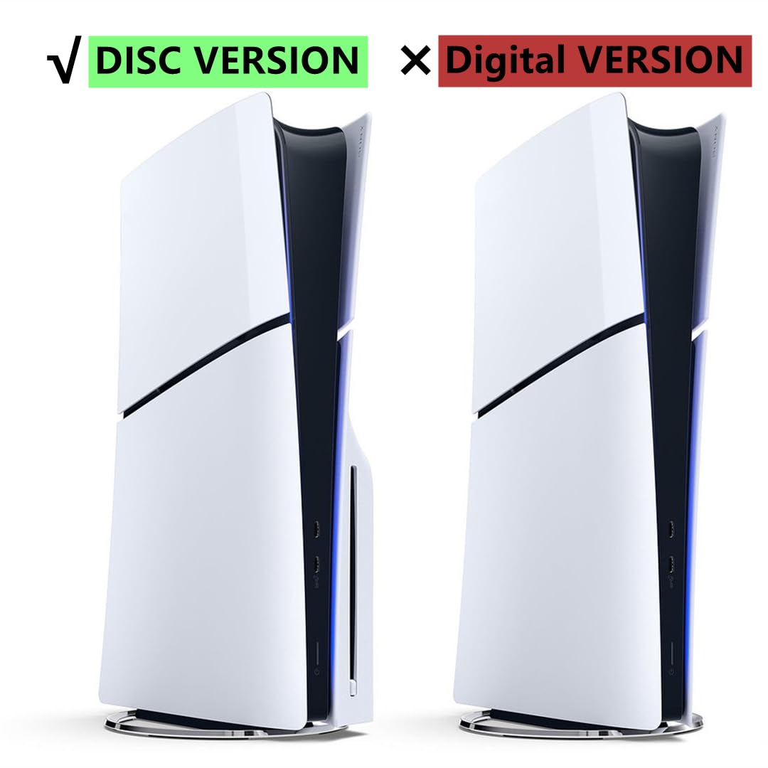 Carbon Fiber PS5 Slim Disk Edition Side Protective Film - Blue Skin Sticker Decal Cover for PS5 Slim Console | Scratch Protection & Custom Gaming Setup | Perfect for Gamers & Collectors
