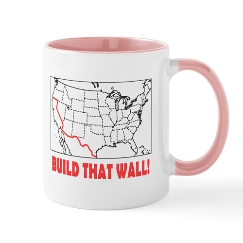 White/Pink Inside - Build That Wall Mugs