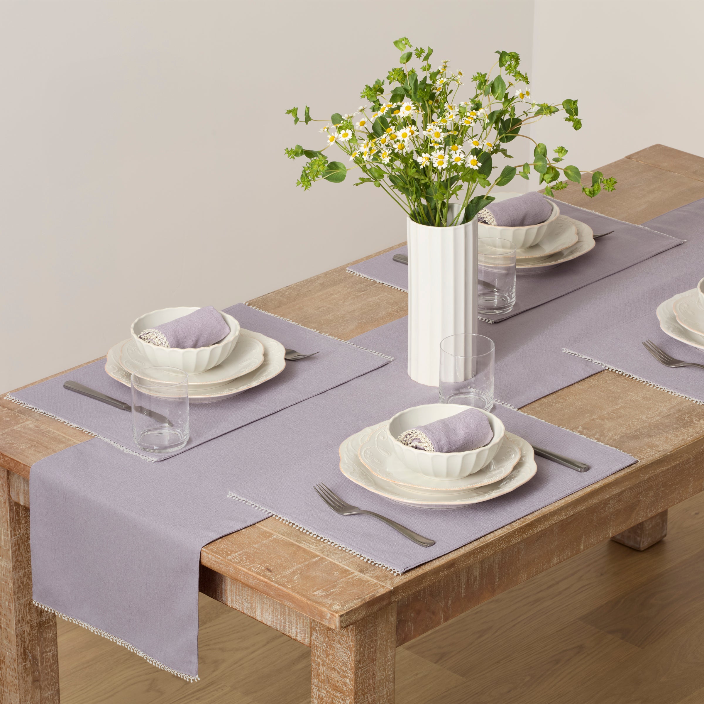 French Perle Violet Placemat - Elegant Handwoven Table Mat for Dining, Kitchen, and Home Decor | Perfect for Dinner Parties, Holidays, and Everyday Use