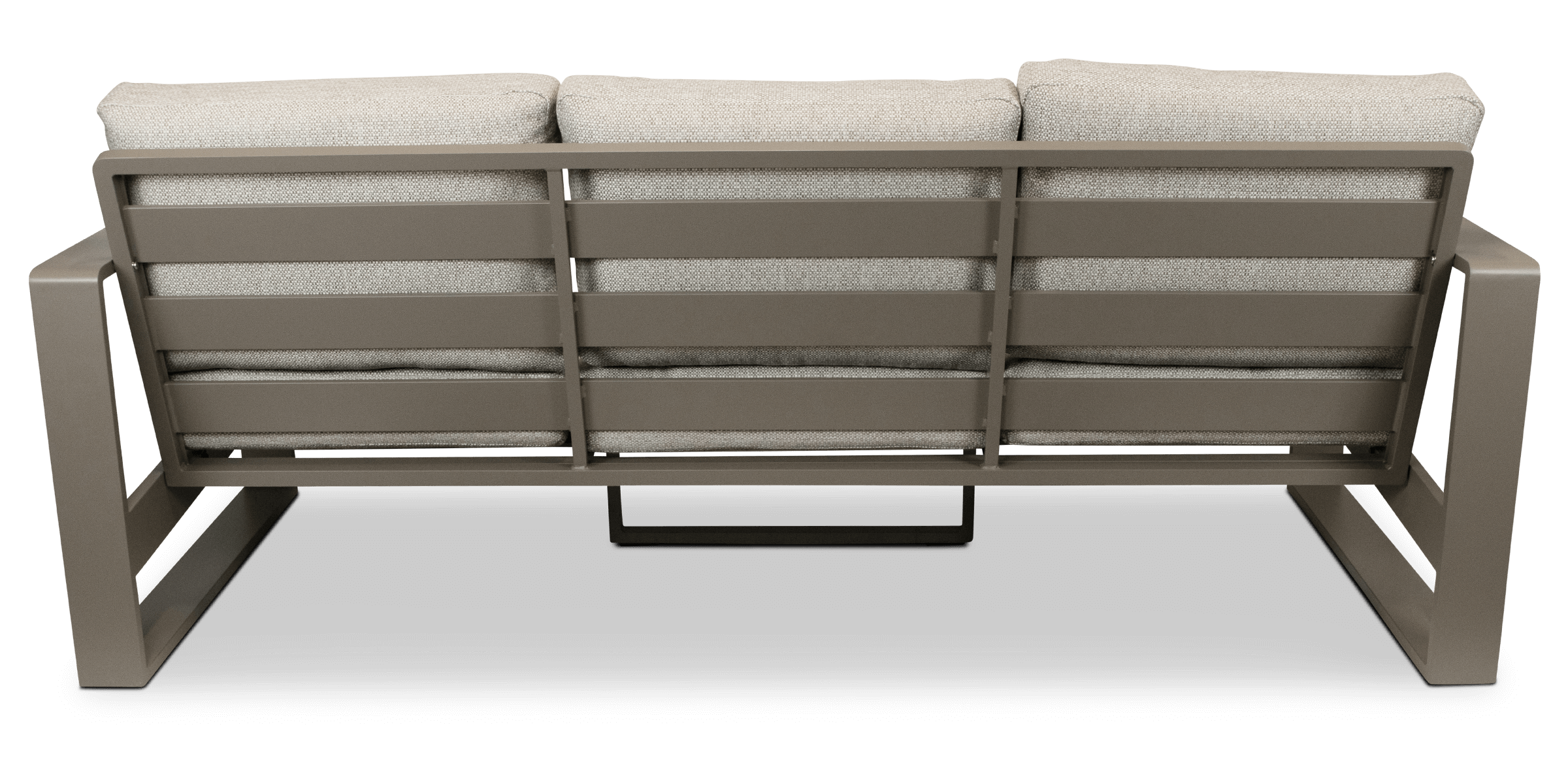 Positano 4-Piece Taupe Outdoor Lounge Set with Durable Polywood Frame & Comfortable Latte Check Spun Polyester Cushions - Perfect for Patio, Poolside or Garden Relaxation
