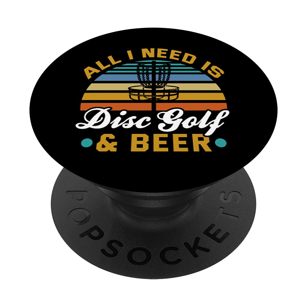 Disc Golf PopSockets Swappable PopGrip - Perfect for Golf Enthusiasts & Beer Lovers | Great for Game Days, Outdoor Activities & Fan Gifts