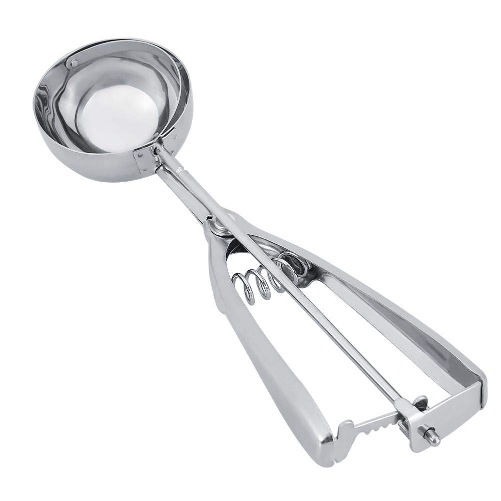 Premium Stainless Steel Ice Cream Scoop with Trigger - 6CM Cookie Dough Scooper for Ice Cream, Cupcake Batter, Mashed Potatoes & Baking - Ideal for Home Kitchens, Bakeries & Ice Cream Shops