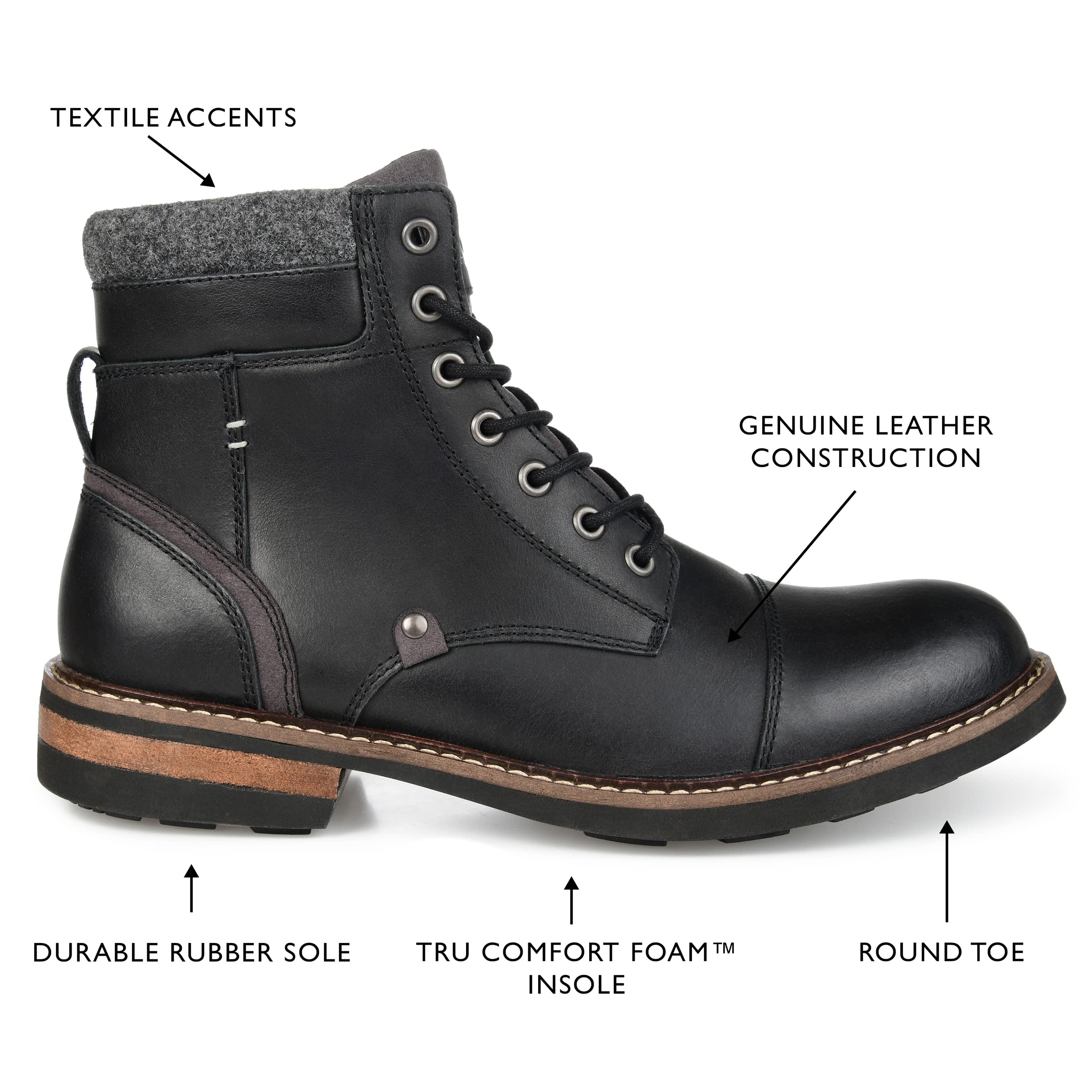 Men's Chukka Boots - Comfortable Leather Ankle Boots for Casual & Dress Wear | Water-Resistant & Slip-Resistant Sole | Perfect for Office, Dating & Outdoor Activities
