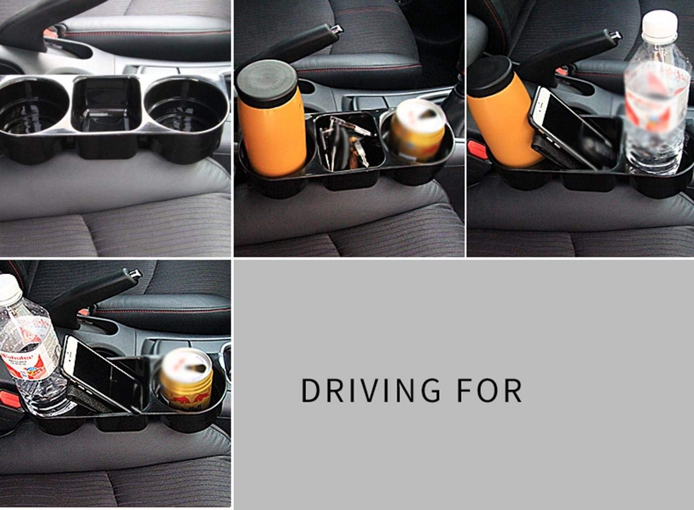Universal Car Seat Gap Organizer - Multifunctional Storage Pocket for Phones, Keys, Cards & Wallets | Portable Cup Holder Wedge & Gap Catcher Caddy | Perfect for Road Trips, Commuting & Family Travel (Black)