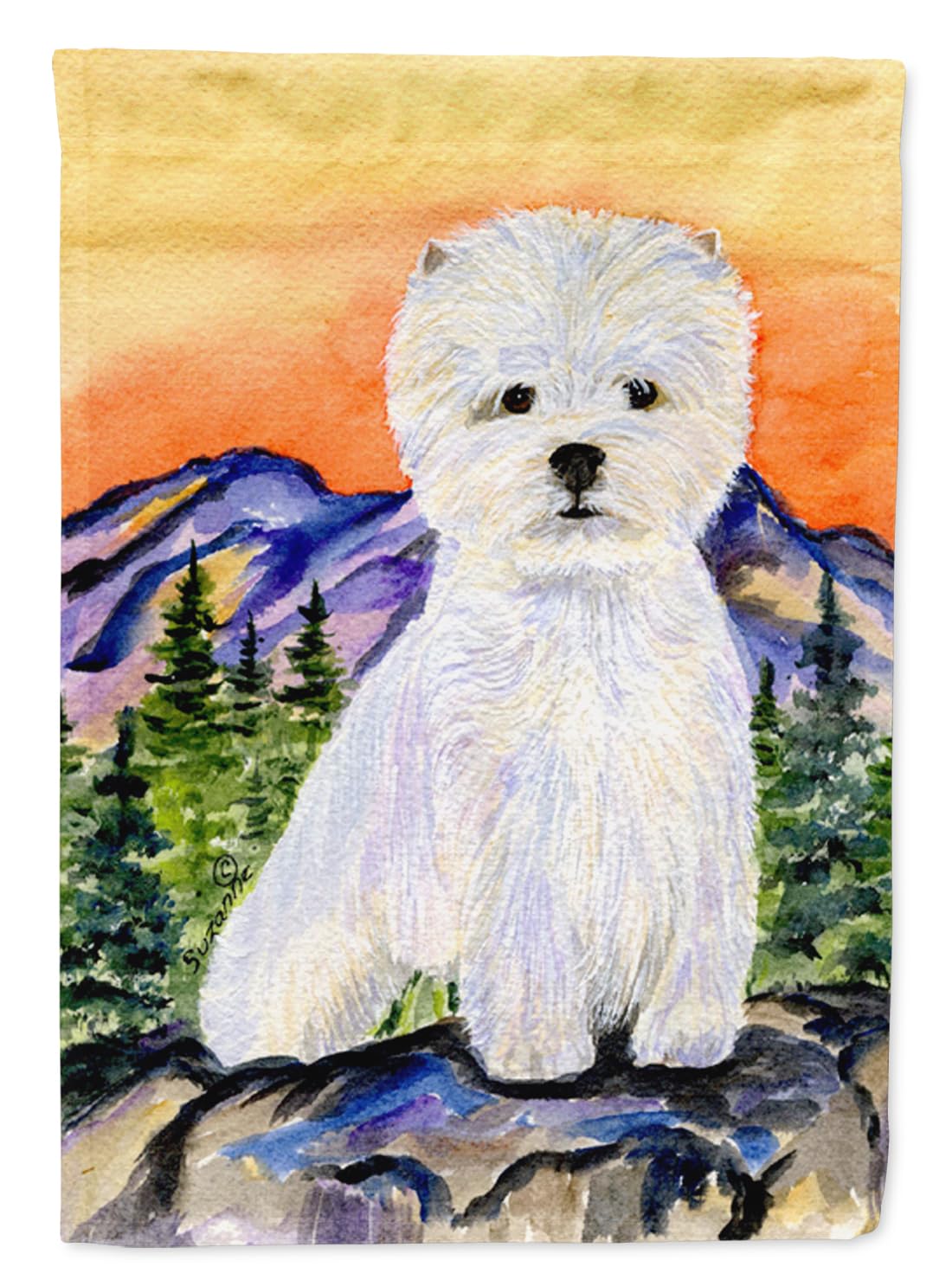 Westie Garden Flag & Mailbox Banner - Colorful Decorative Yard Flag for Outdoor Patio, Flower Beds & Lawn Decor - Weather-Resistant Garden Size Artwork - Perfect for Seasonal Home Decor & Pet Lover Gifts