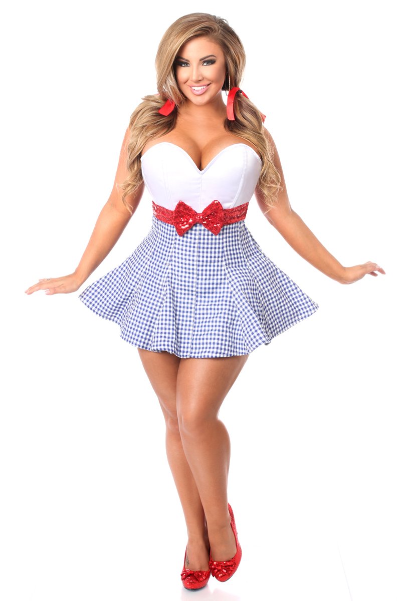 Women's Daisy Corset Dress - Elegant Kansas Girl Style for Vintage Fashion & Special Occasions | Perfect for Weddings, Parties & Burlesque Shows
