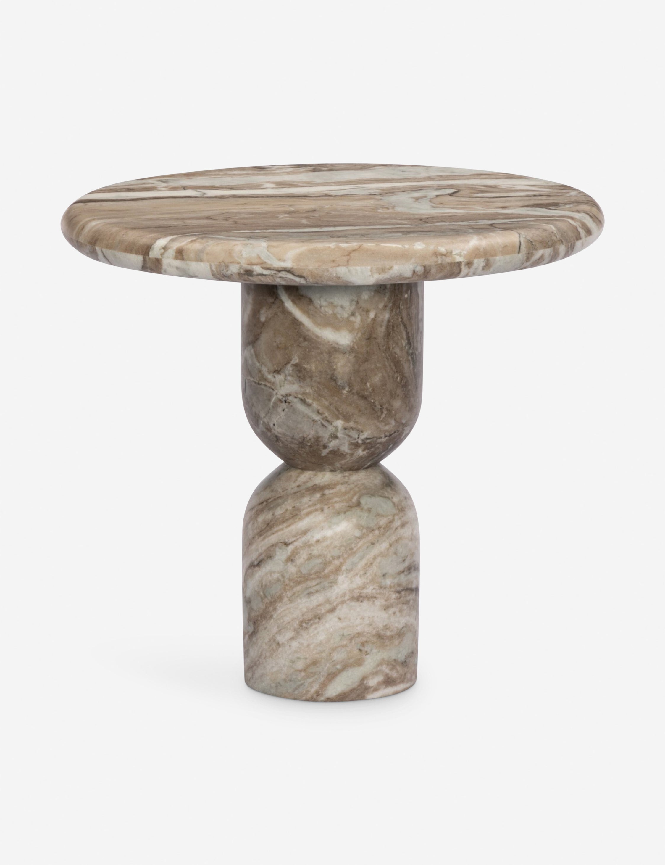 Amber Lewis x Four Hands Figueroa Round Side Table - Modern End Table for Living Room, Bedroom, or Office Decor