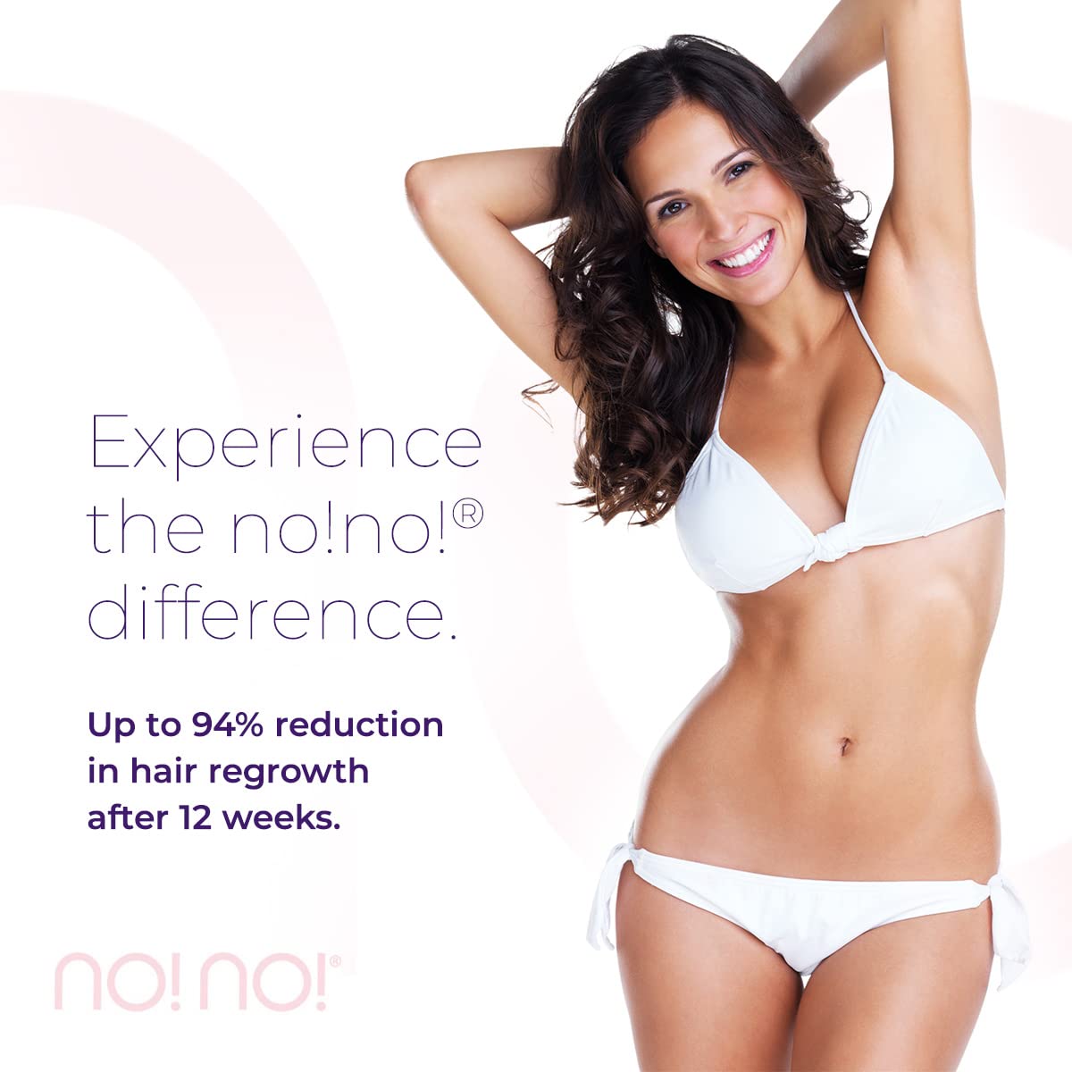 NO!NO! Micro Hair Removal Device for Women & Men - Painless & Rechargeable Hair Remover for Face & Body, Suitable for All Skin Tones, Wireless & Portable IPL Device - Perfect for Travel, Home & Salon Use - Lilac