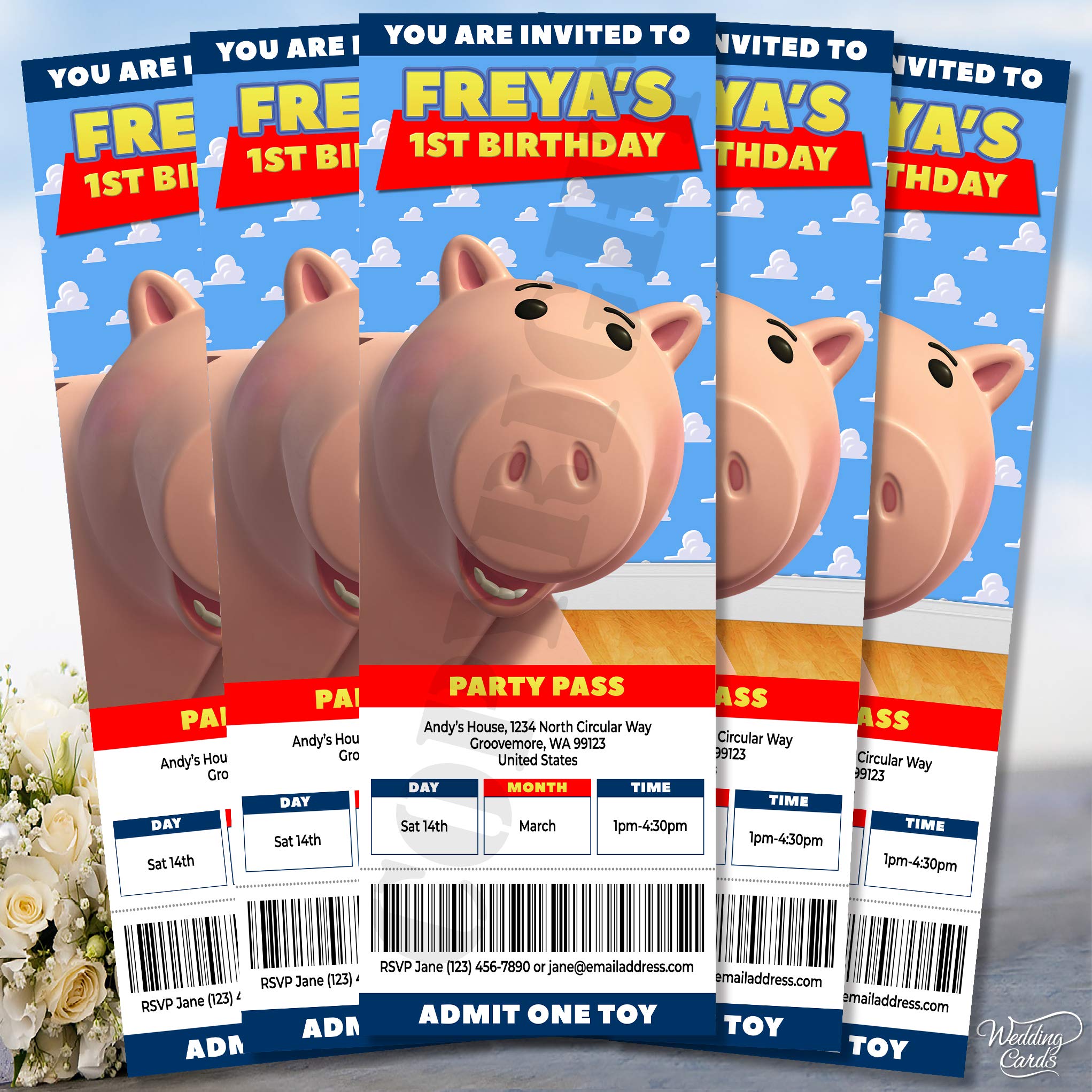10 Pack Personalized Kids Birthday Party Invitations - Customizable Invite Cards for Boys & Girls - Perfect for Birthday Celebrations, Themed Parties & Special Events