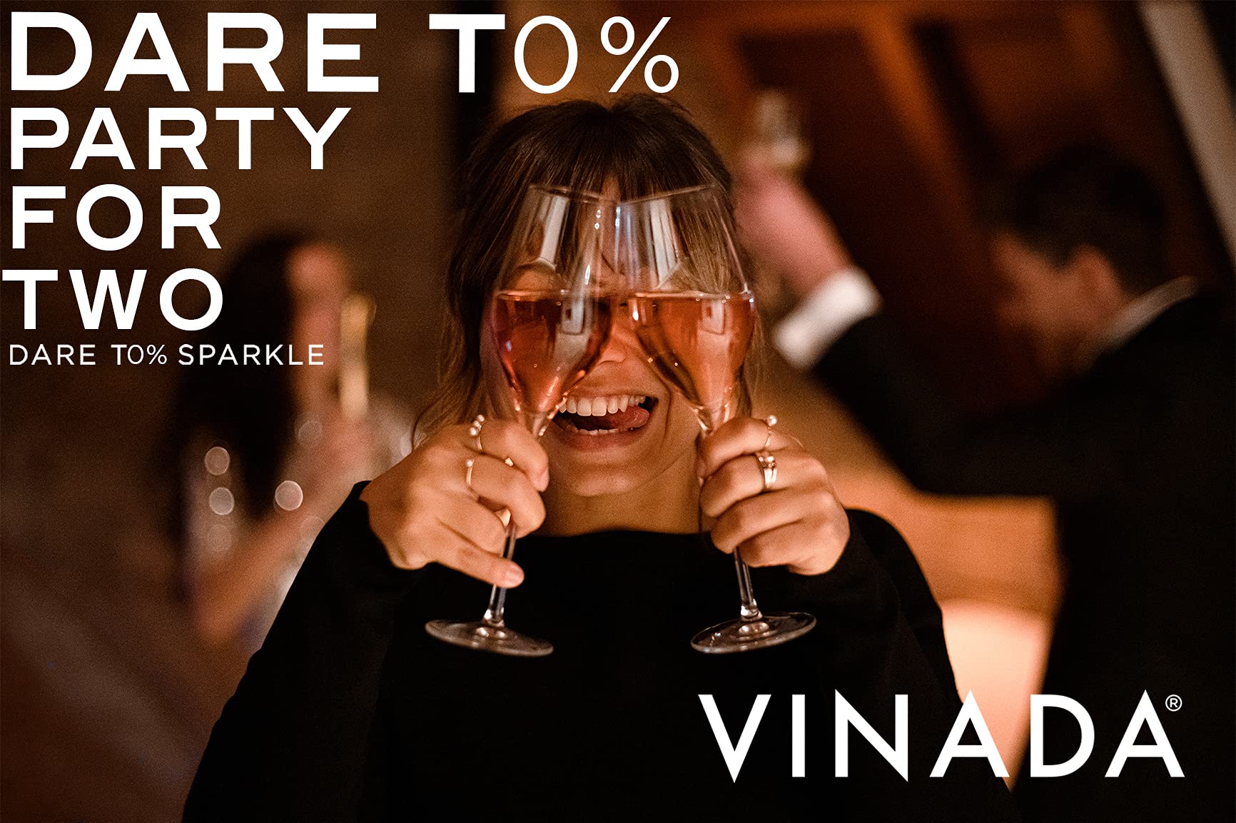 VINADA Alcohol-Free Sparkling Rosé Wine - 750ml (12 Bottles) - Perfect for Parties, Weddings & Sober Celebrations