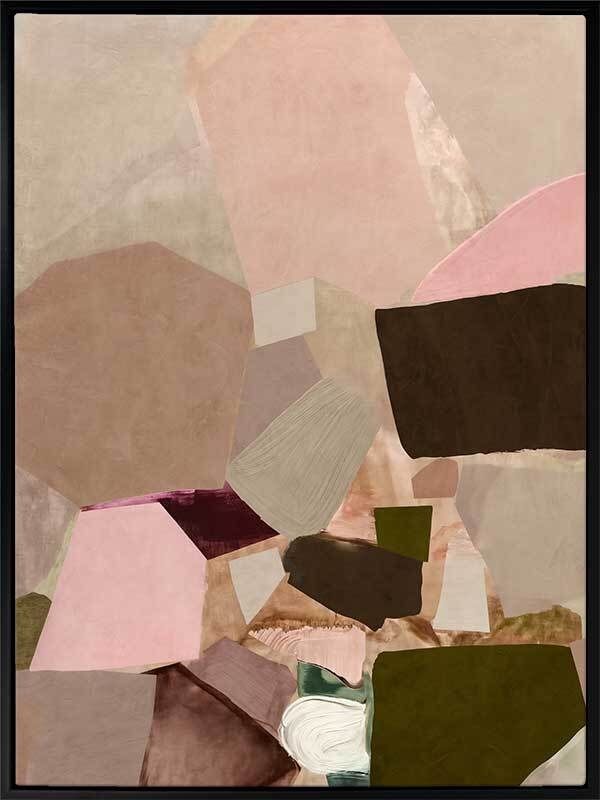 Deconstructed Desert Canvas Art Print - Modern Abstract Wall Decor for Living Room, Bedroom & Office