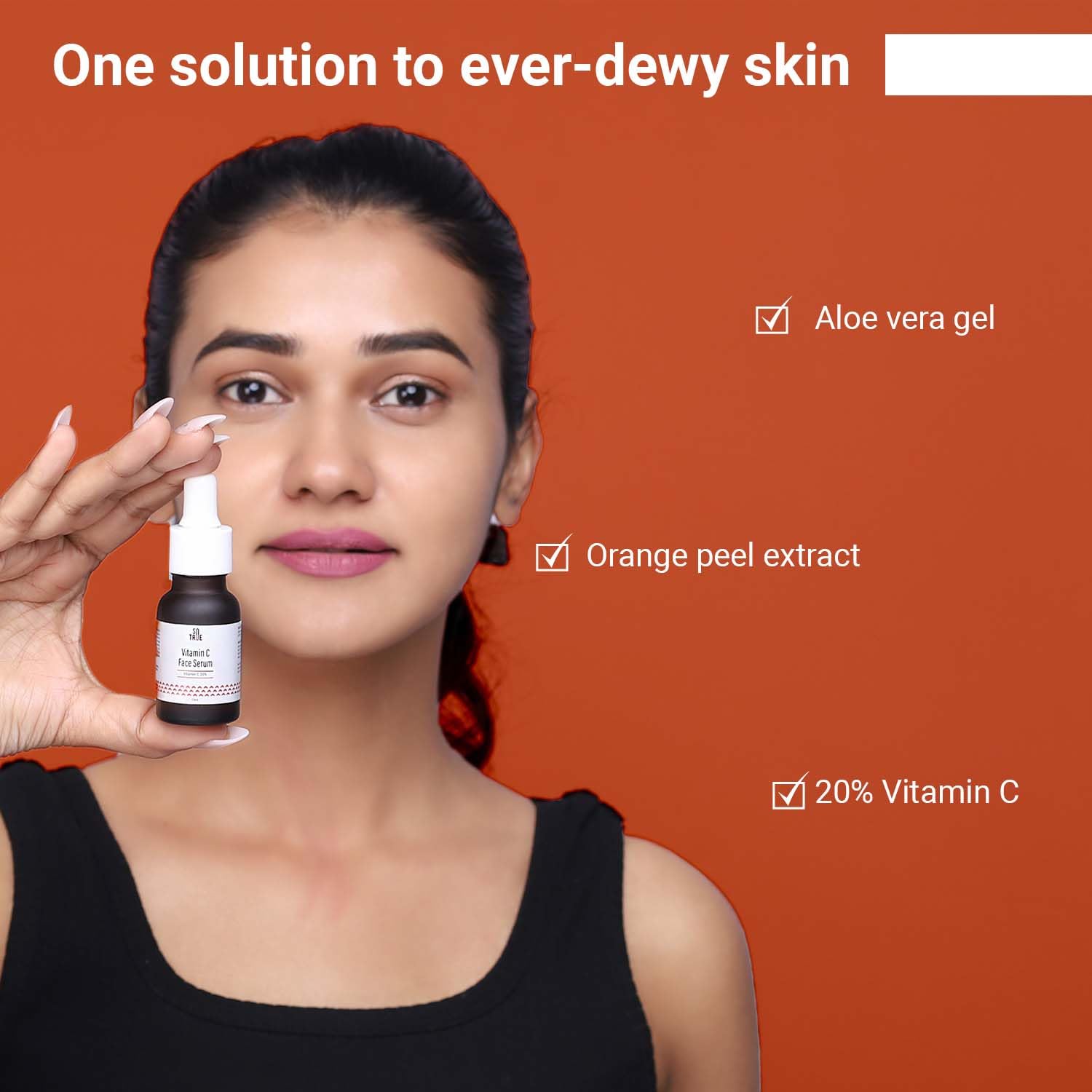 Sotrue 20% Vitamin C Face Serum with Hyaluronic Acid & Collagen Booster - 15ml Brightening Serum for Clear, Glowing Skin | Day & Night Use for All Skin Types