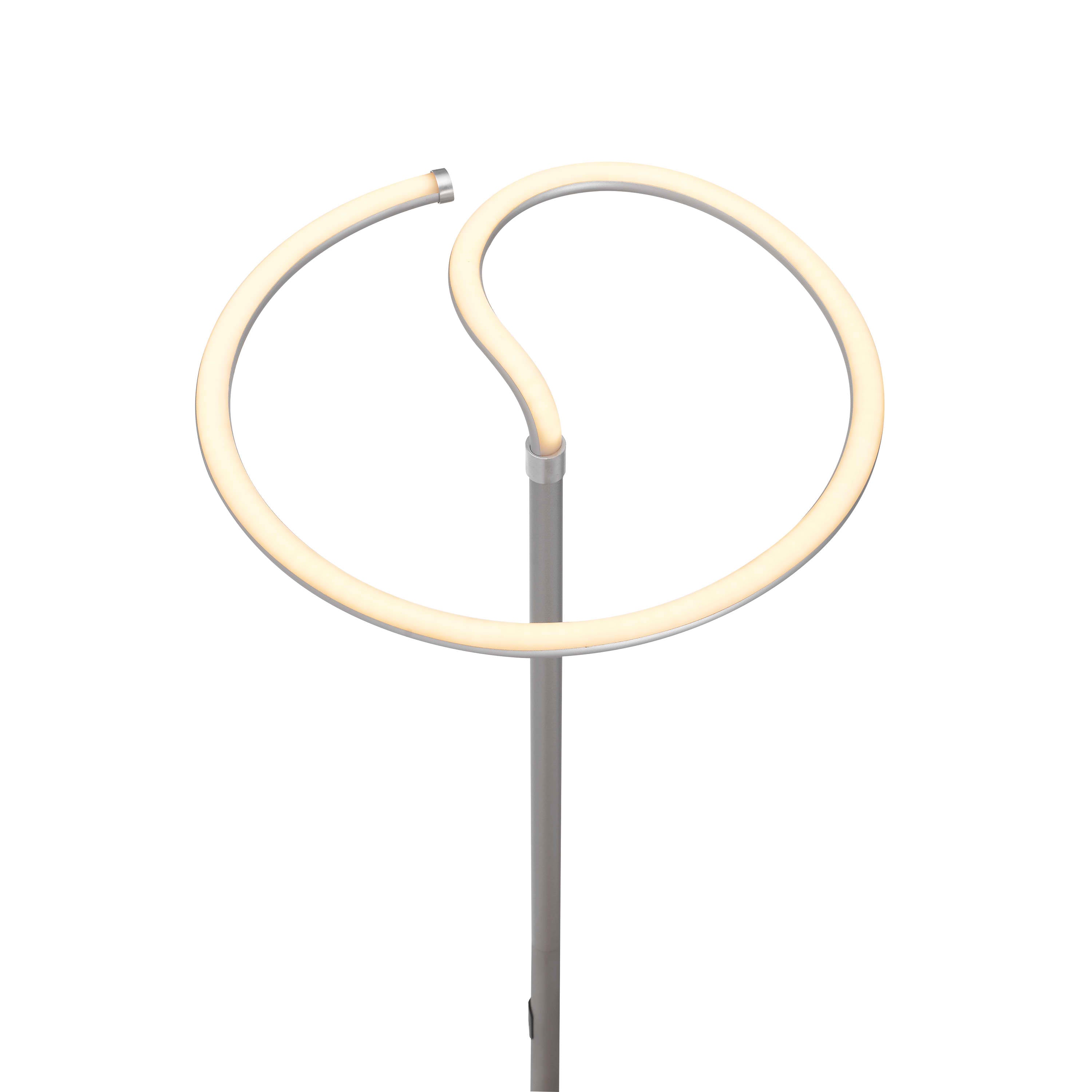 Modern Canis LED Silver Floor Lamp - Adjustable Brightness & Energy Efficient - Perfect for Living Room, Bedroom & Office Lighting