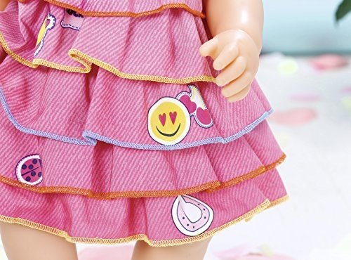 Luxury Baby Born Summer Dress Floral Pink - Doll Clothes for Playtime