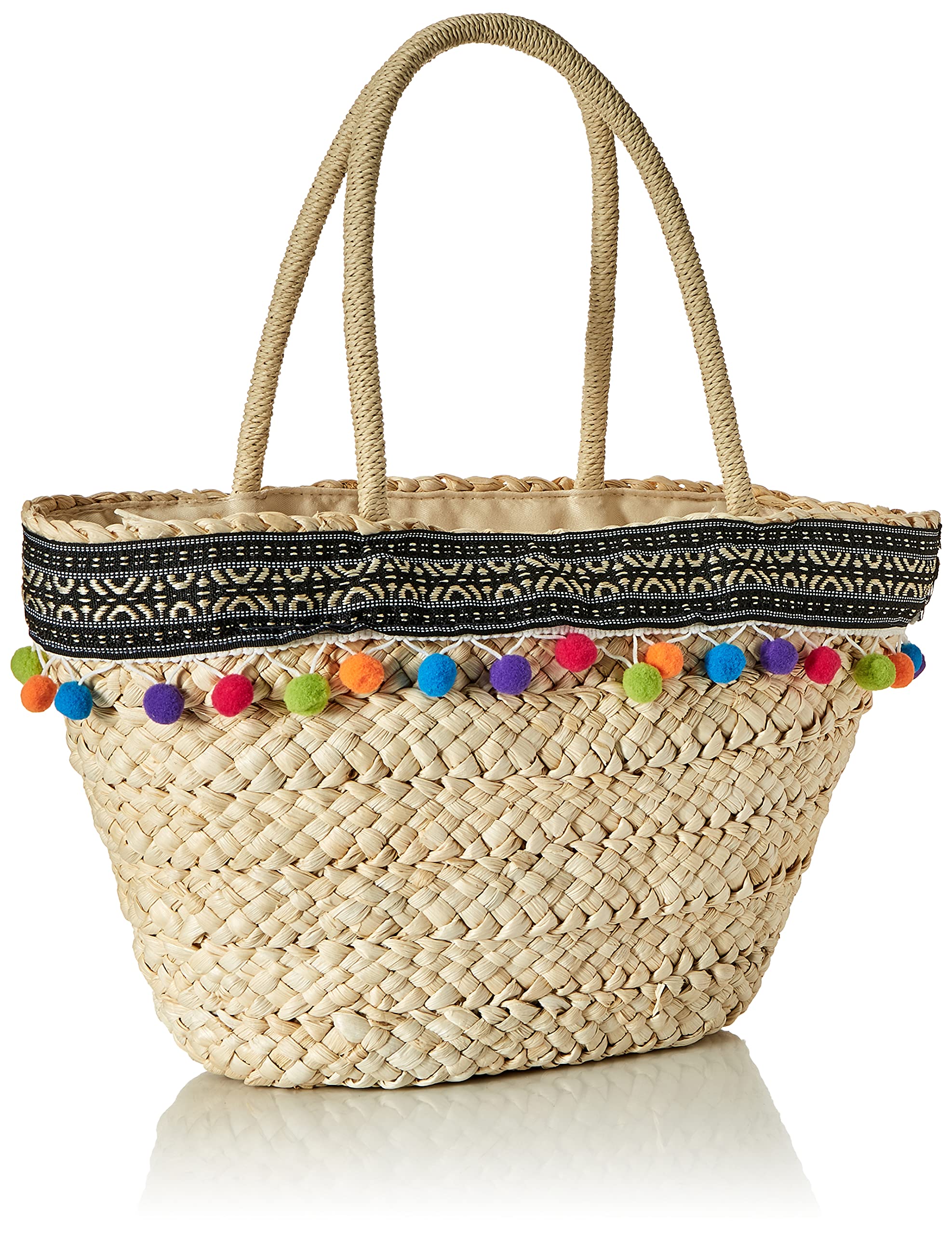 Hadley Wren Natural Straw Handbag for Women - Eco-Friendly Woven Beach Tote Bag - Perfect for Summer Vacation, Poolside, and Outdoor Picnics