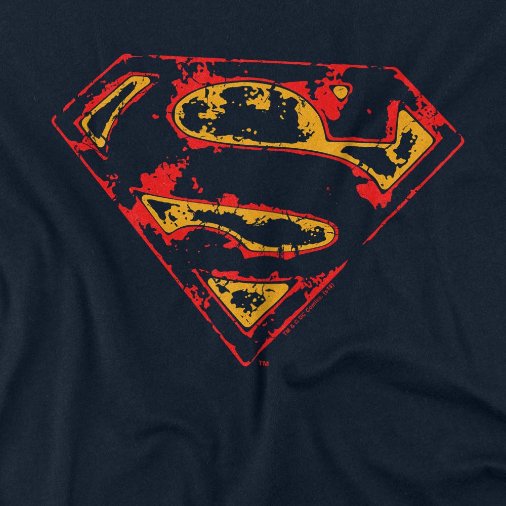Superman Super Distressed Women's T-Shirt | Vintage Graphic Tee for Women | Casual Streetwear & Cosplay Outfit
